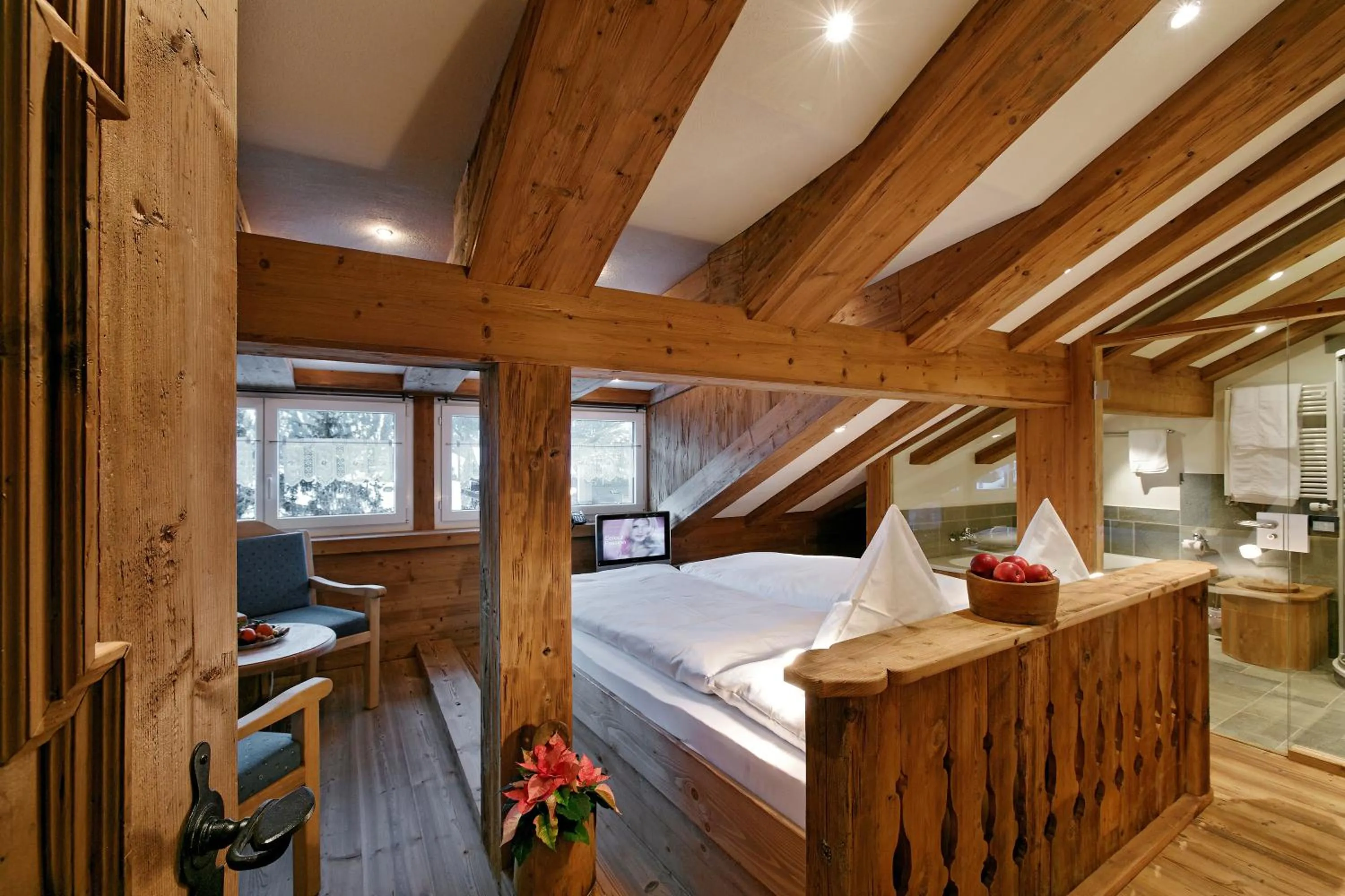 Bedroom, Bed in Lifestyle & Spa Hotel Grächerhof