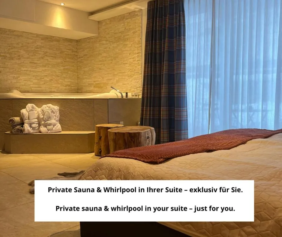 Bed in Lifestyle & Spa Hotel Grächerhof