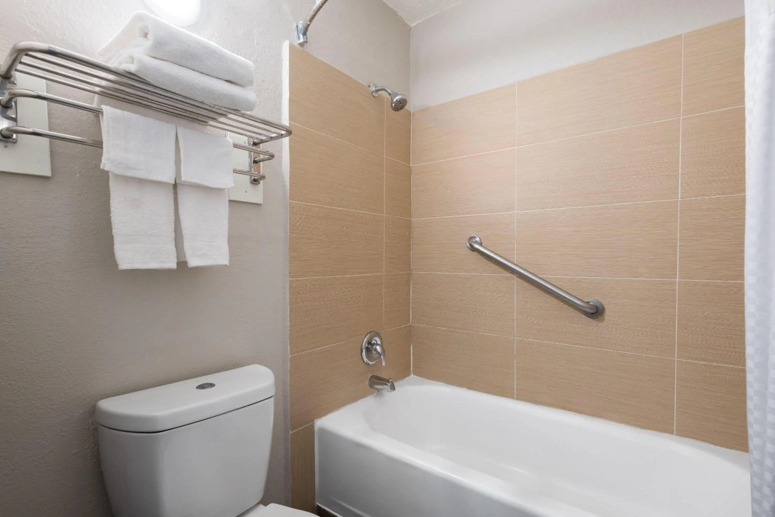 Bathroom in Days Inn by Wyndham Hardeeville Near Hilton Head