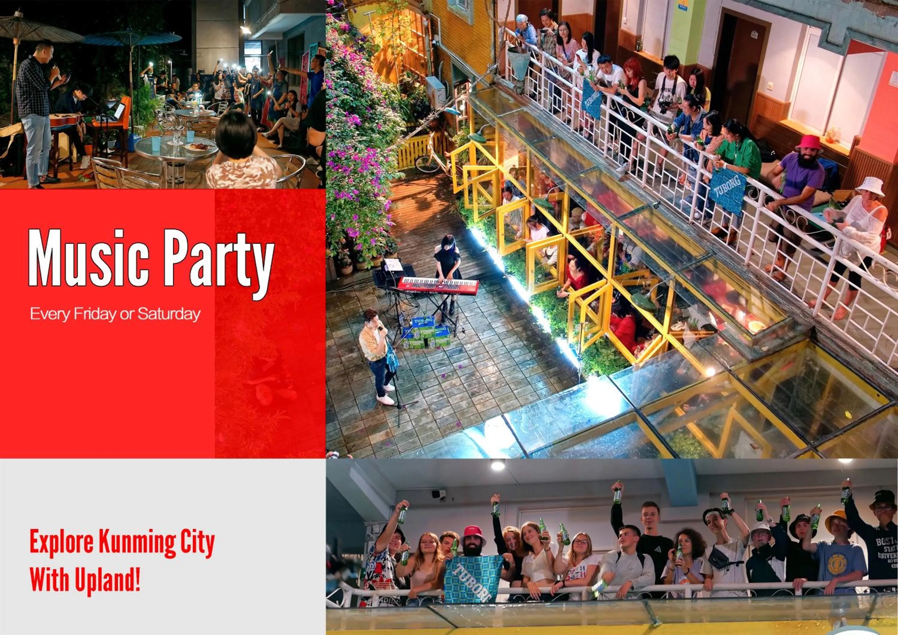 Activities in Kunming Upland International Youth Hostel near the city center ,2 mins walk to the subway, 2 mins walk to the Green Lake, Close to Yuan tong Temple, Old street, Yunnan University, English-speaking service convenient payment and visa cards are accepted