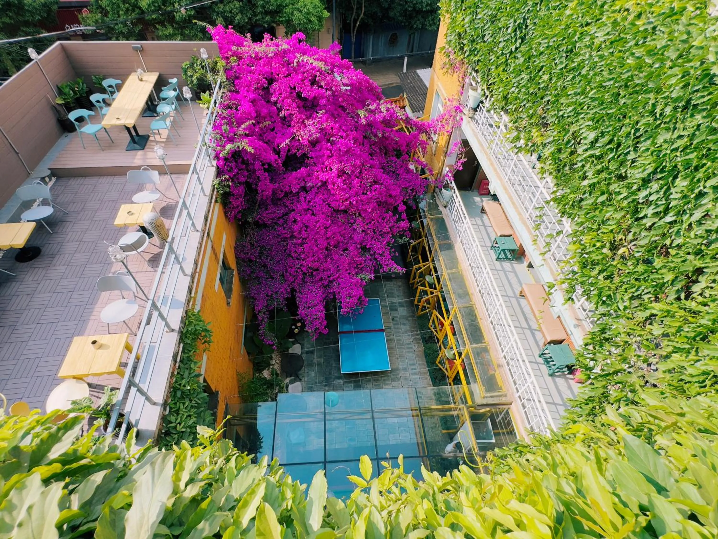 Property building in The Cloudland International Youth Hostel Close to the city center,15 min walks to the subway, Close to the night market, old street, green lake, English-speaking service, free Activity convenient payment and visa cards are accepted