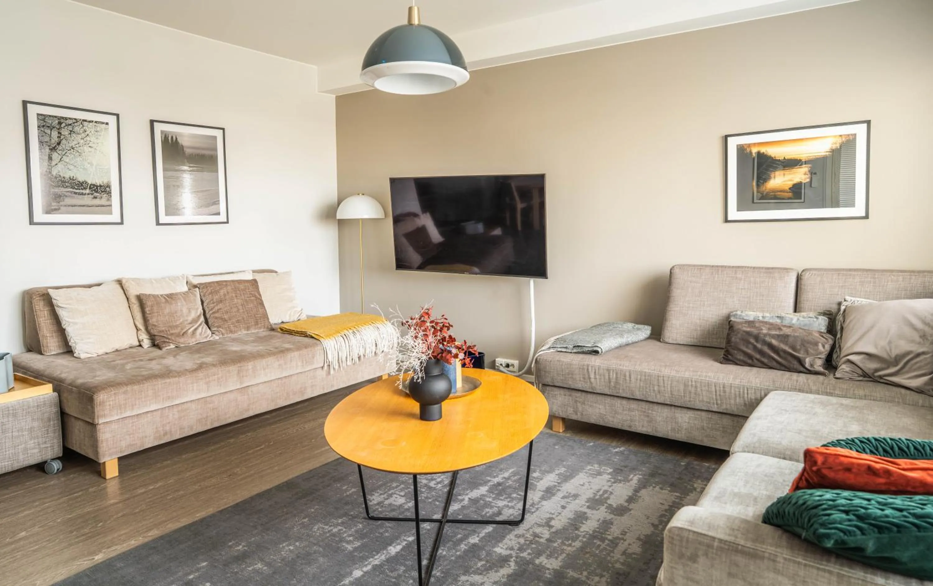 Living room in The Luxury Downtown Rovaniemi with sauna