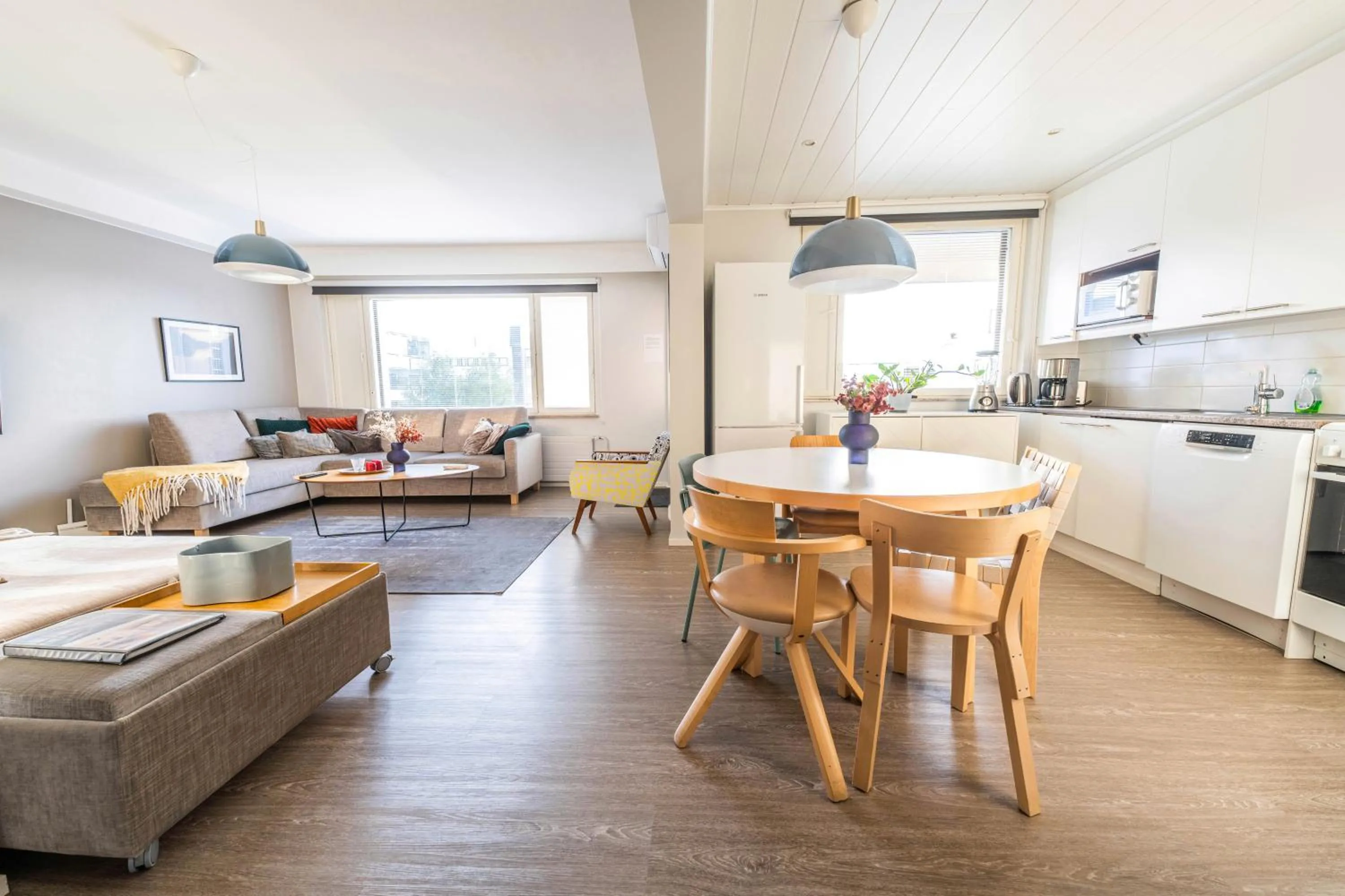 Kitchen or kitchenette in The Luxury Downtown Rovaniemi with sauna