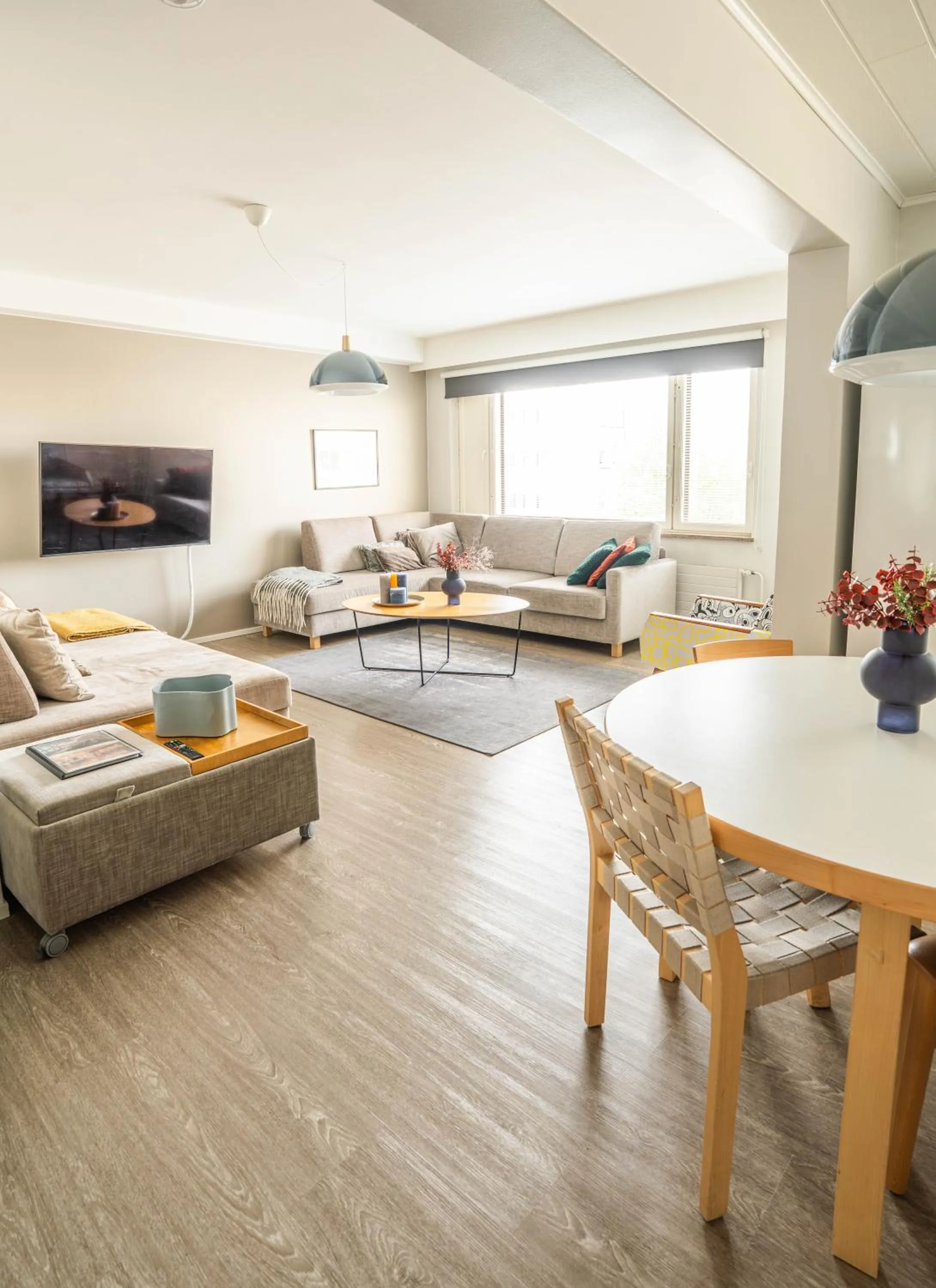 Living room in The Luxury Downtown Rovaniemi with sauna