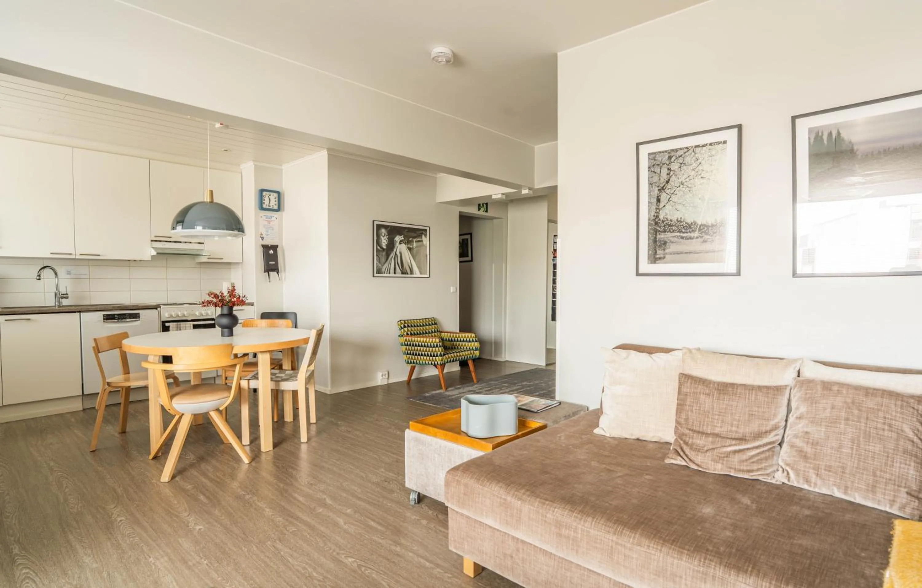 Seating area in The Luxury Downtown Rovaniemi with sauna