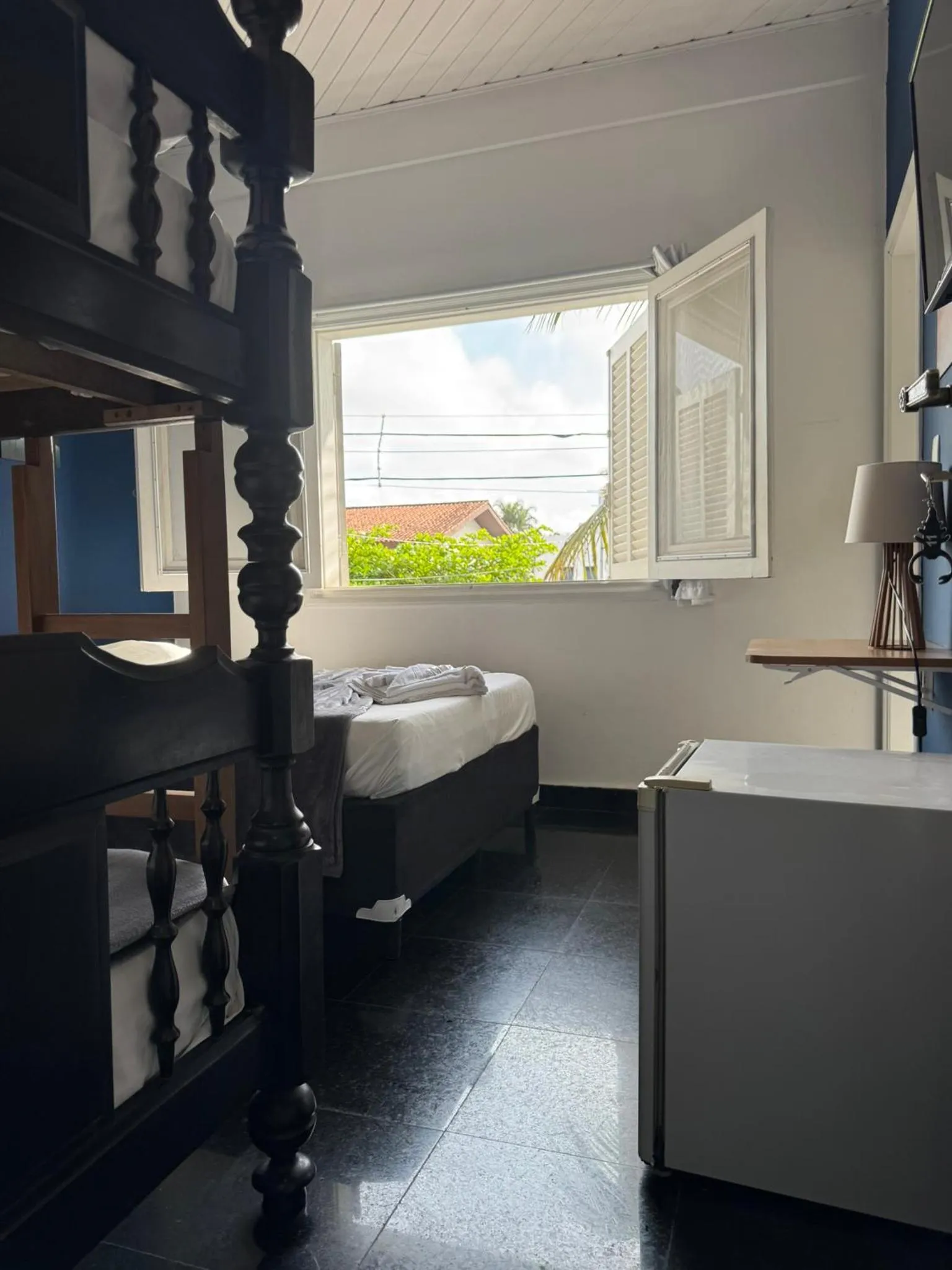 Bed in Pousada Hotel Canto dos Mares