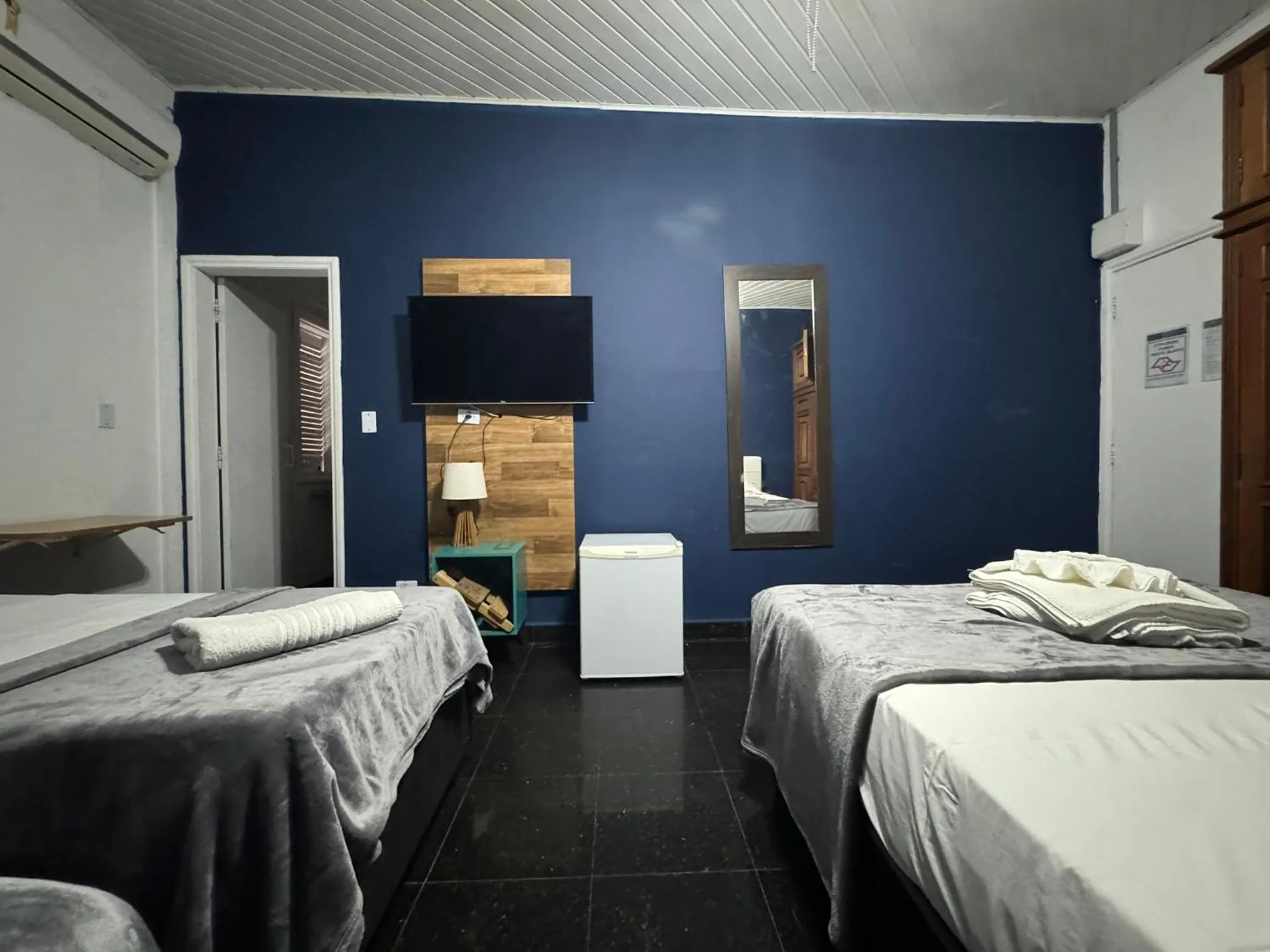 Bed in Pousada Hotel Canto dos Mares