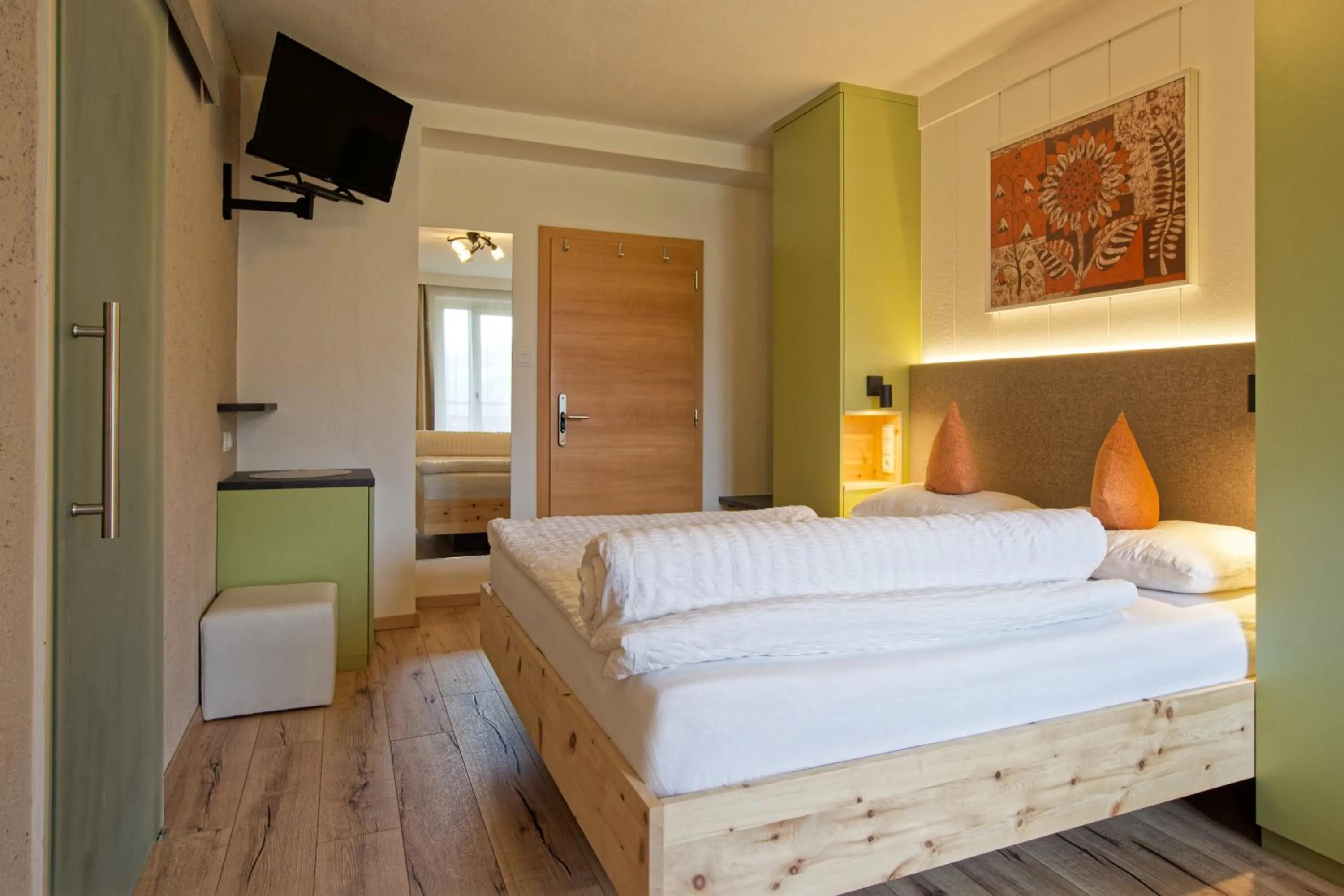 Bed in Bergchalet Hotel Reinerhof