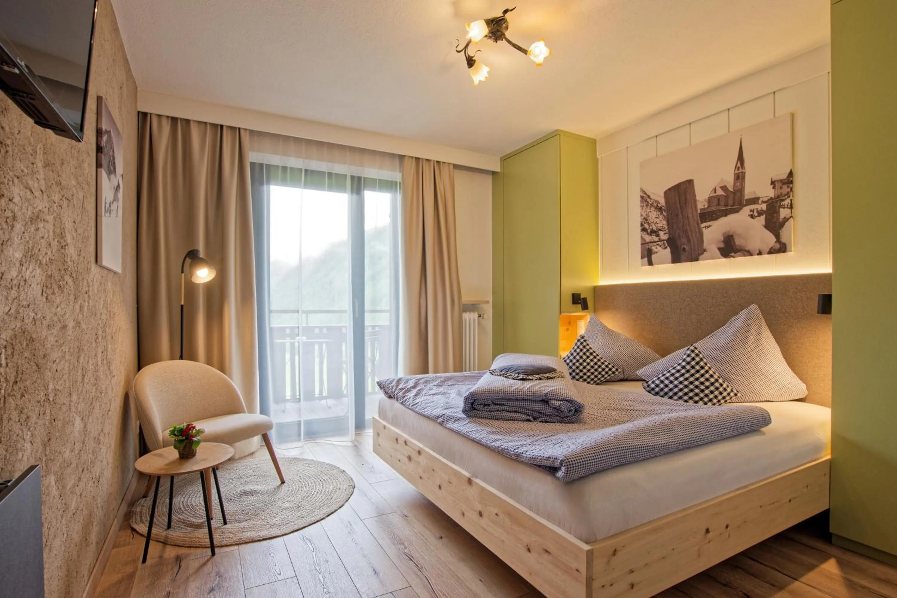 Bed in Bergchalet Hotel Reinerhof