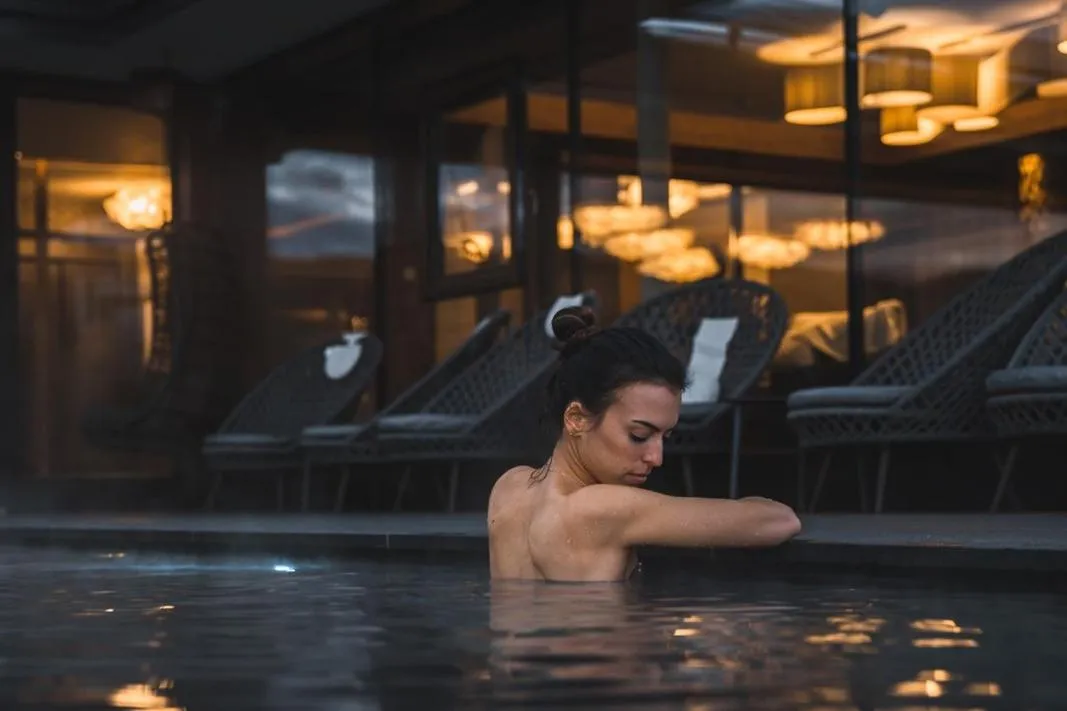 Pool view in Terentnerhof 4*S active & lifestyle hotel