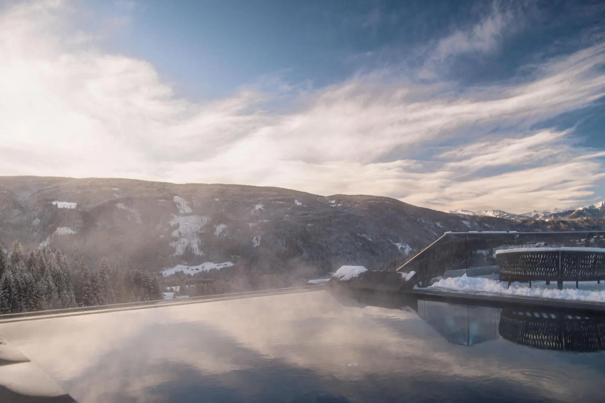 Pool view in Terentnerhof 4*S active & lifestyle hotel