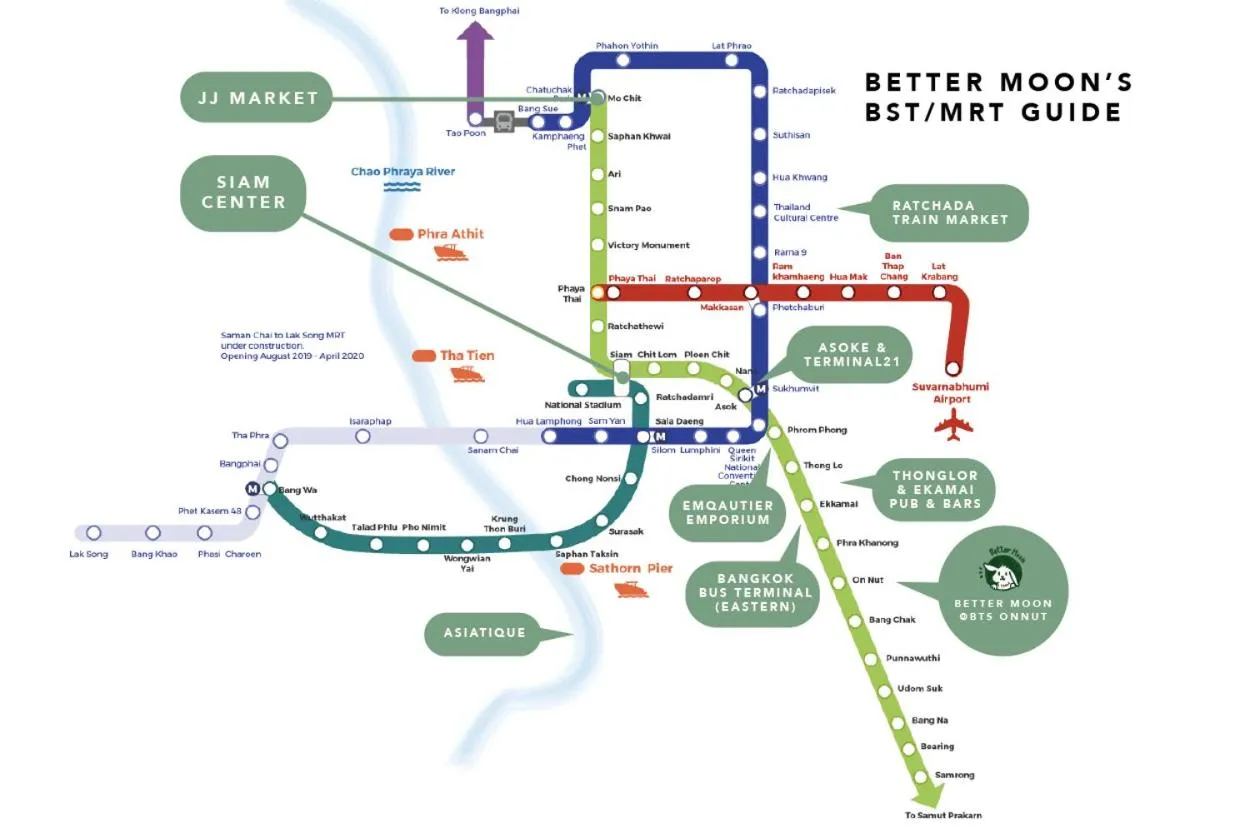 Text overlay in Better Moon Guesthouse