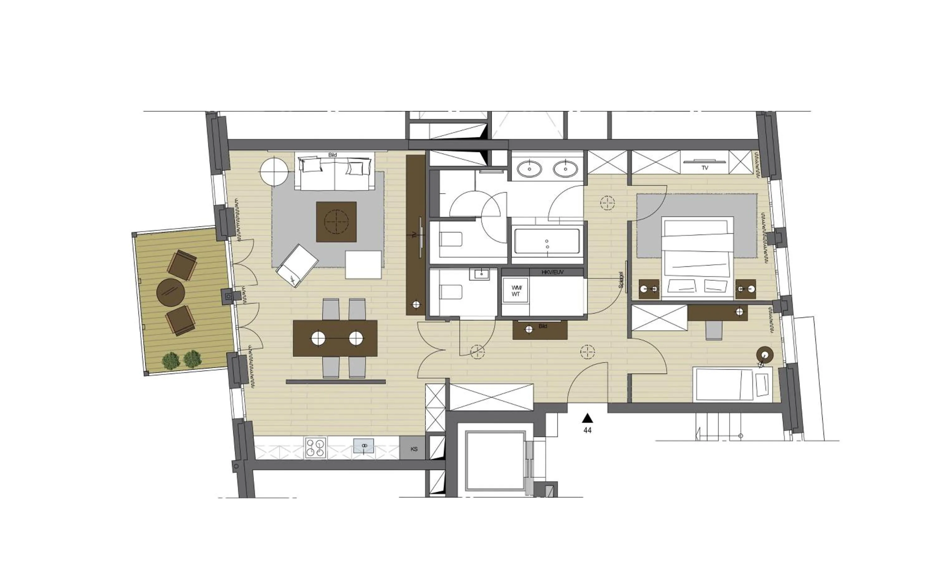 Floor plan in The Wellem Residences