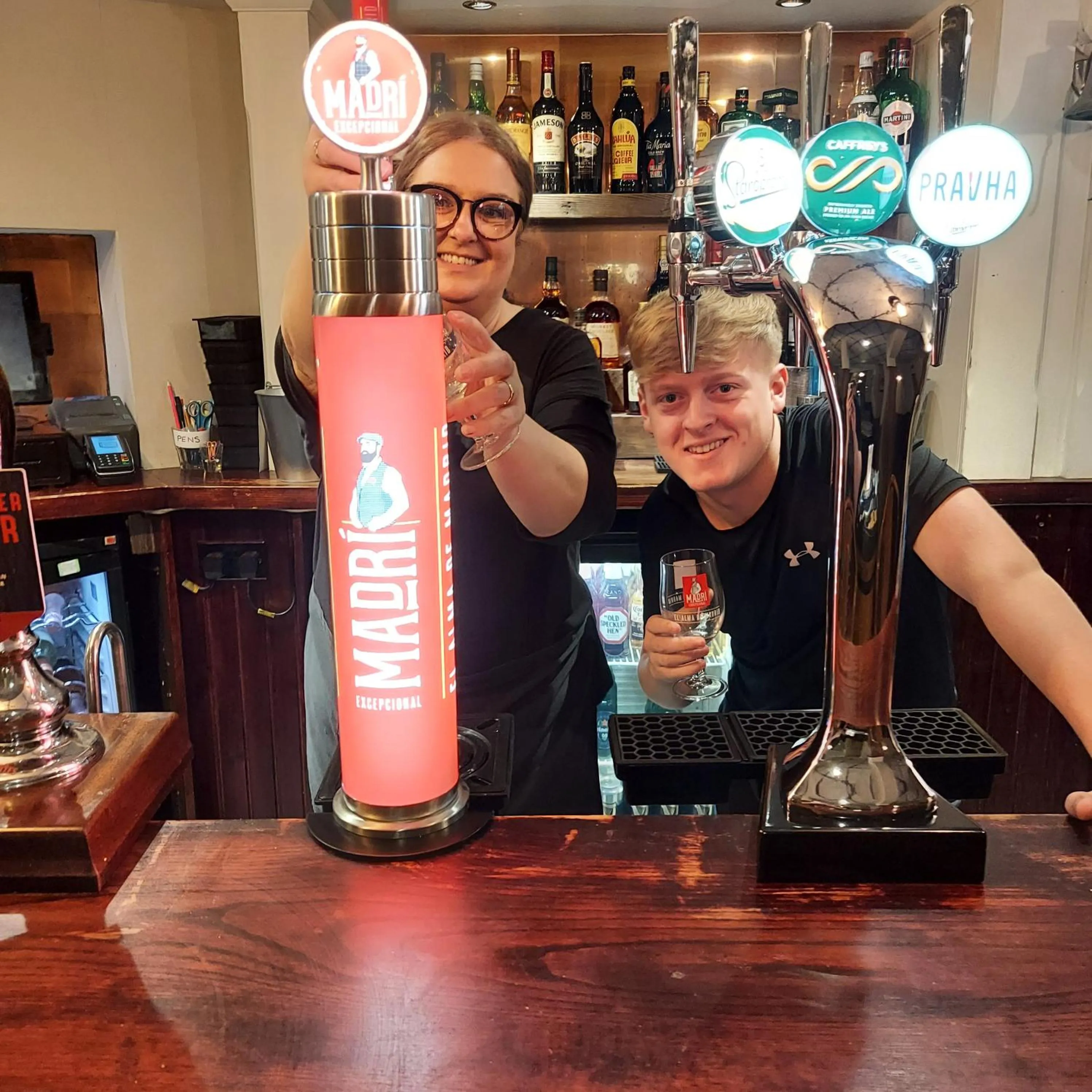 Staff in Trawden Arms Community Owned Pub