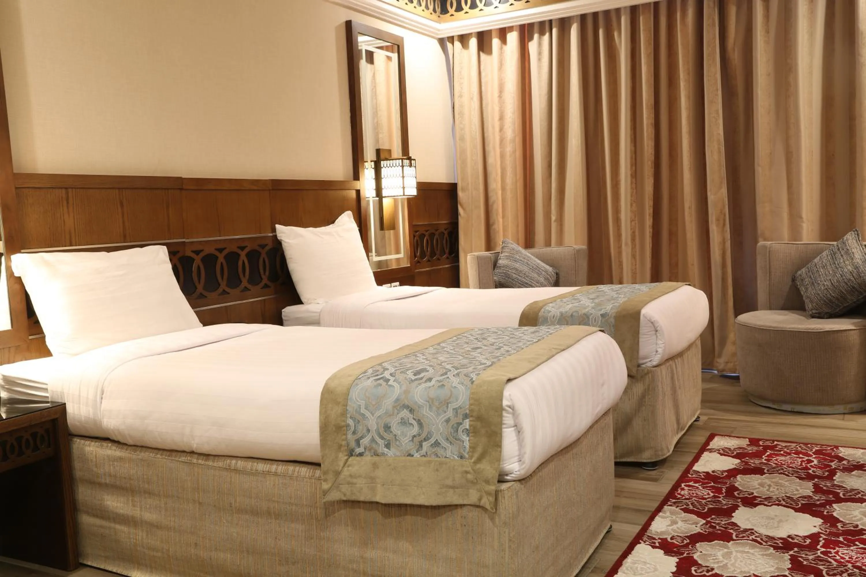 Bed in Violet Al Azizia Hotel MASJID Al Qatari