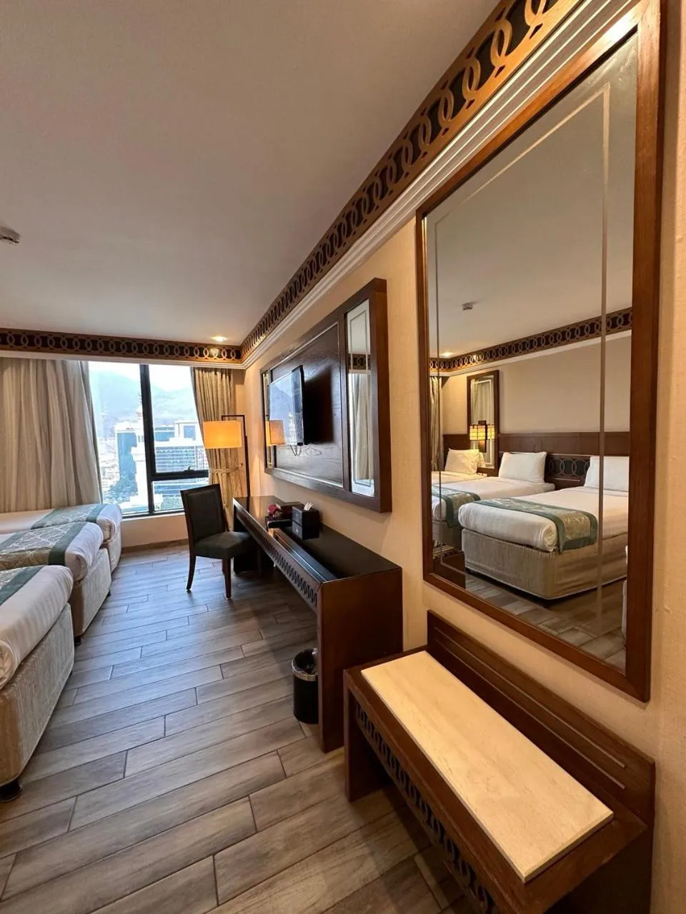 Bed in Violet Al Azizia Hotel MASJID Al Qatari