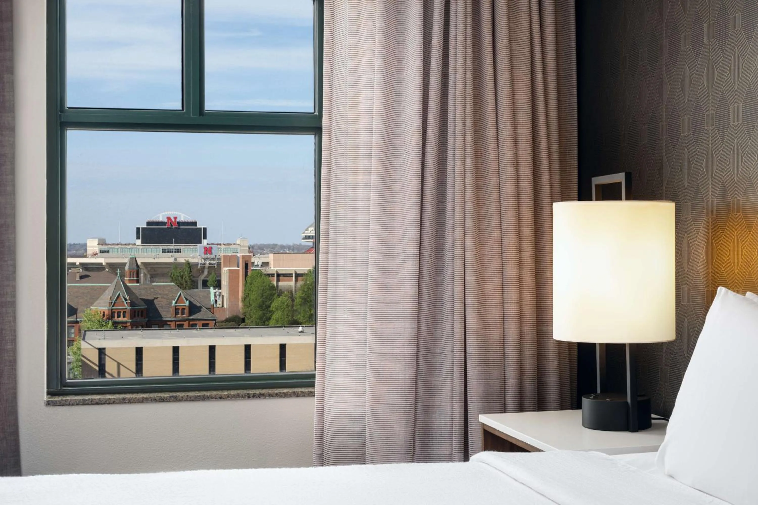 Bed in Embassy Suites Lincoln