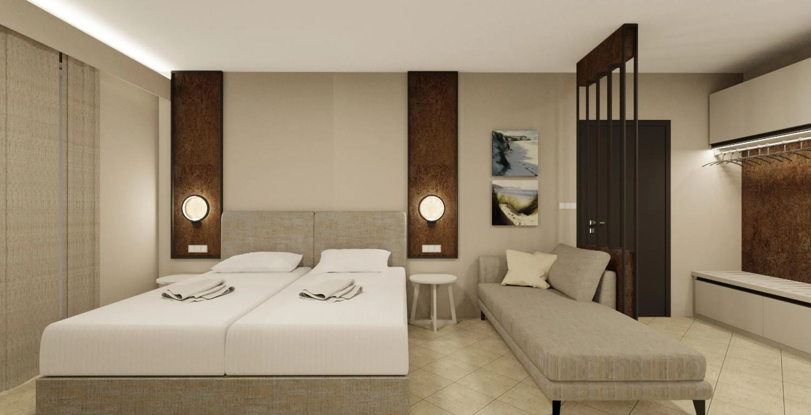 Bed in Colonides Beach Hotel