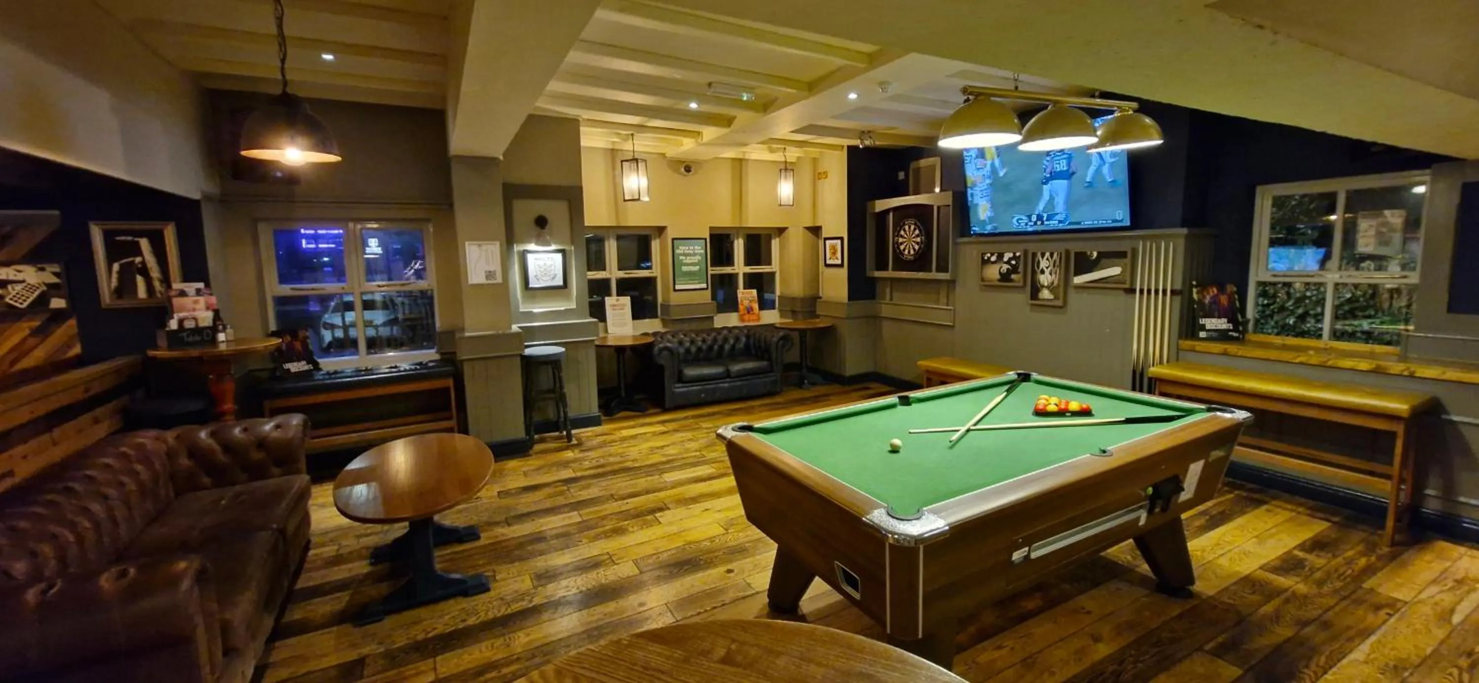 Billiard in Old Grey Mare Inn by Greene King Inns