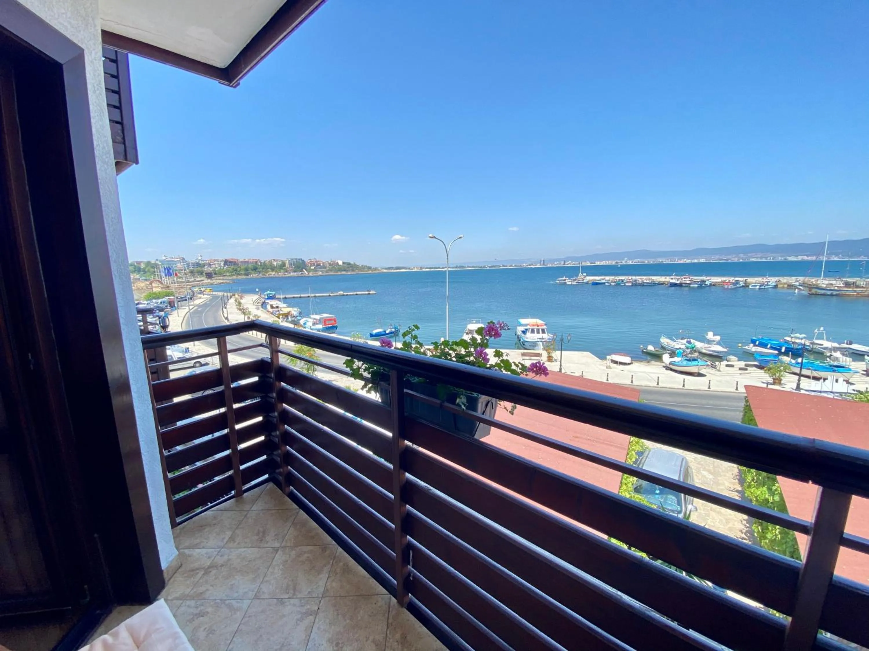 Balcony/Terrace in Family Hotel Saint Nikola and Free parking