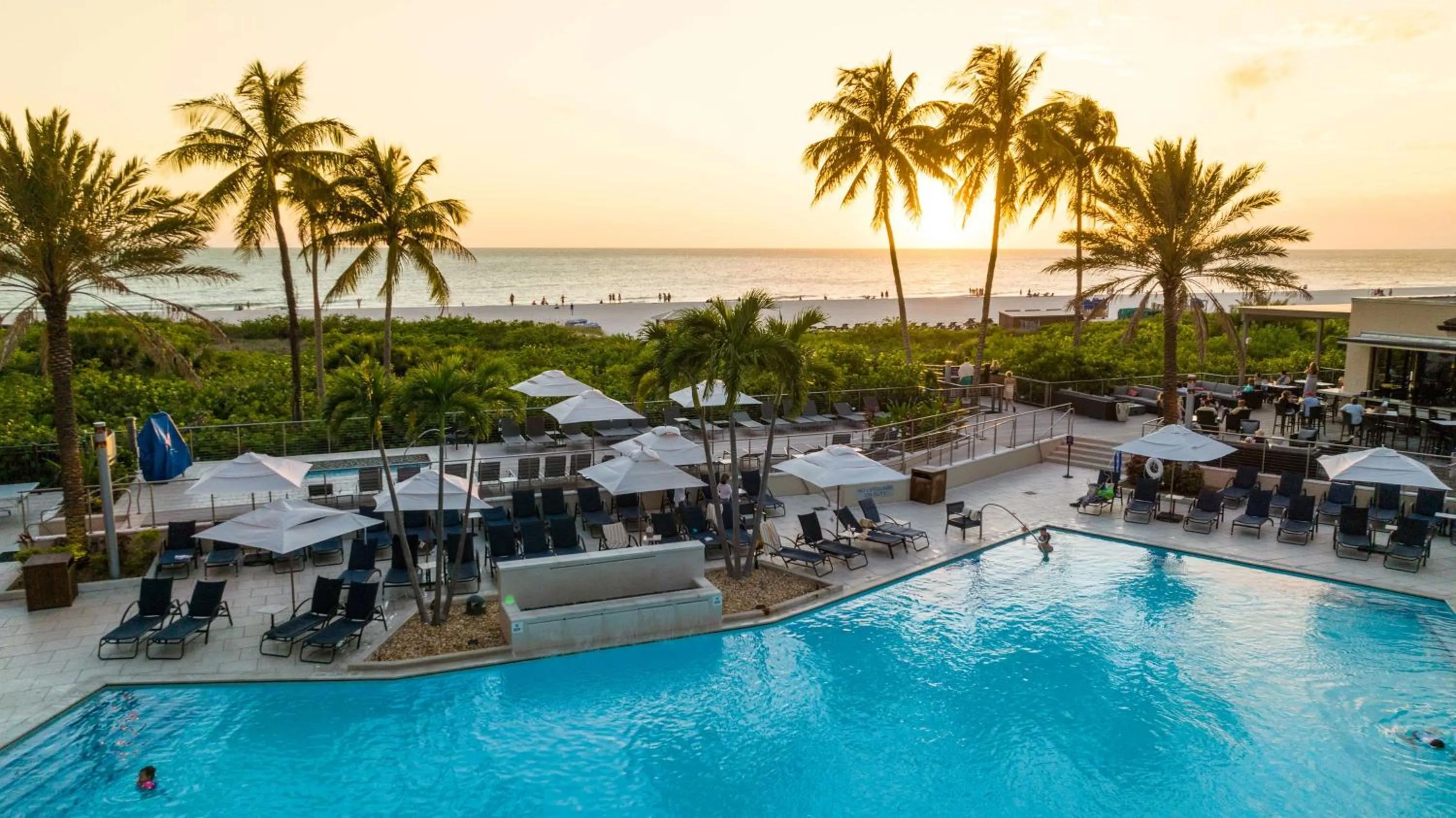 Pool view in Hilton Marco Island Beach Resort and Spa