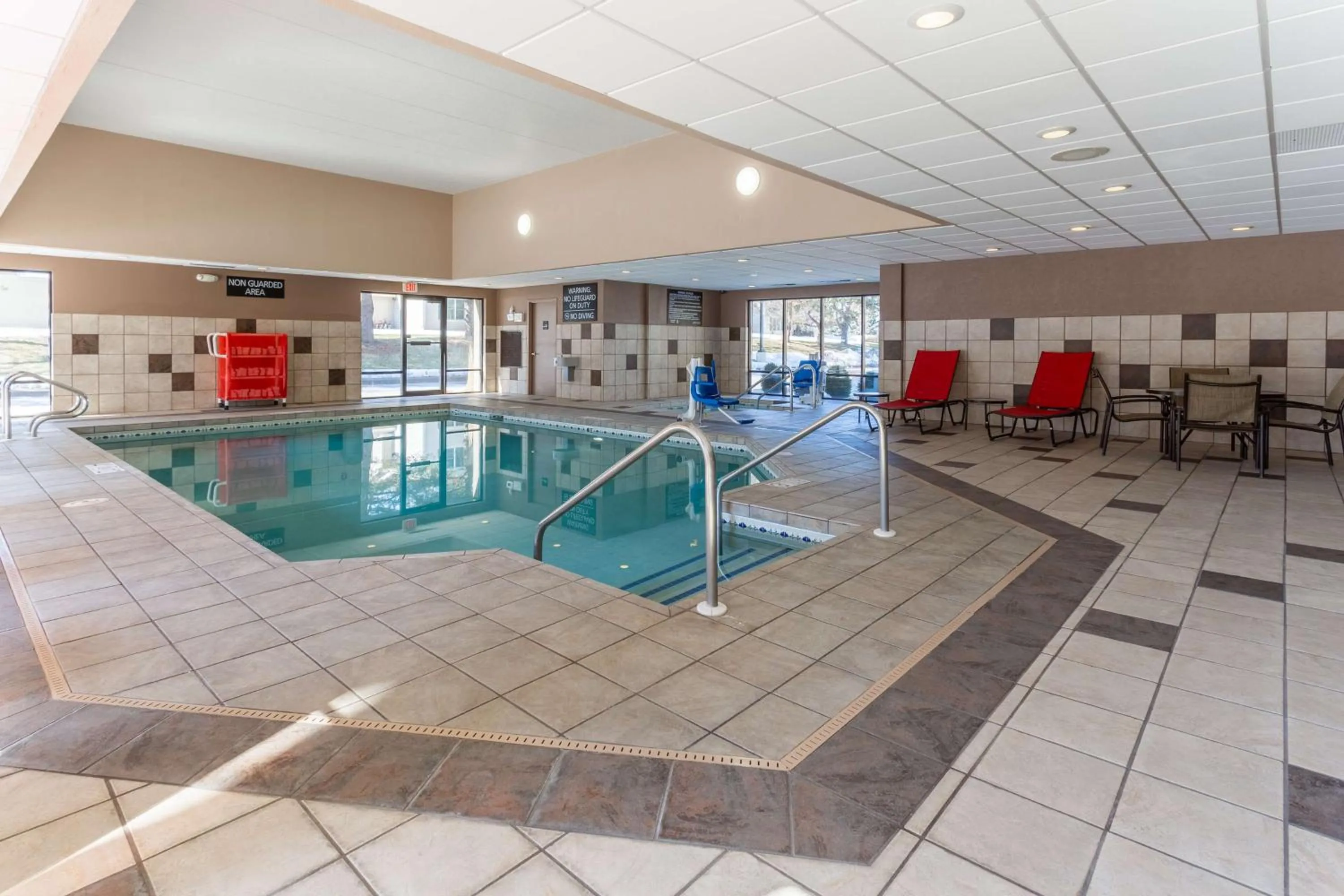 Pool view in Hampton Inn Madison East Towne Mall Area