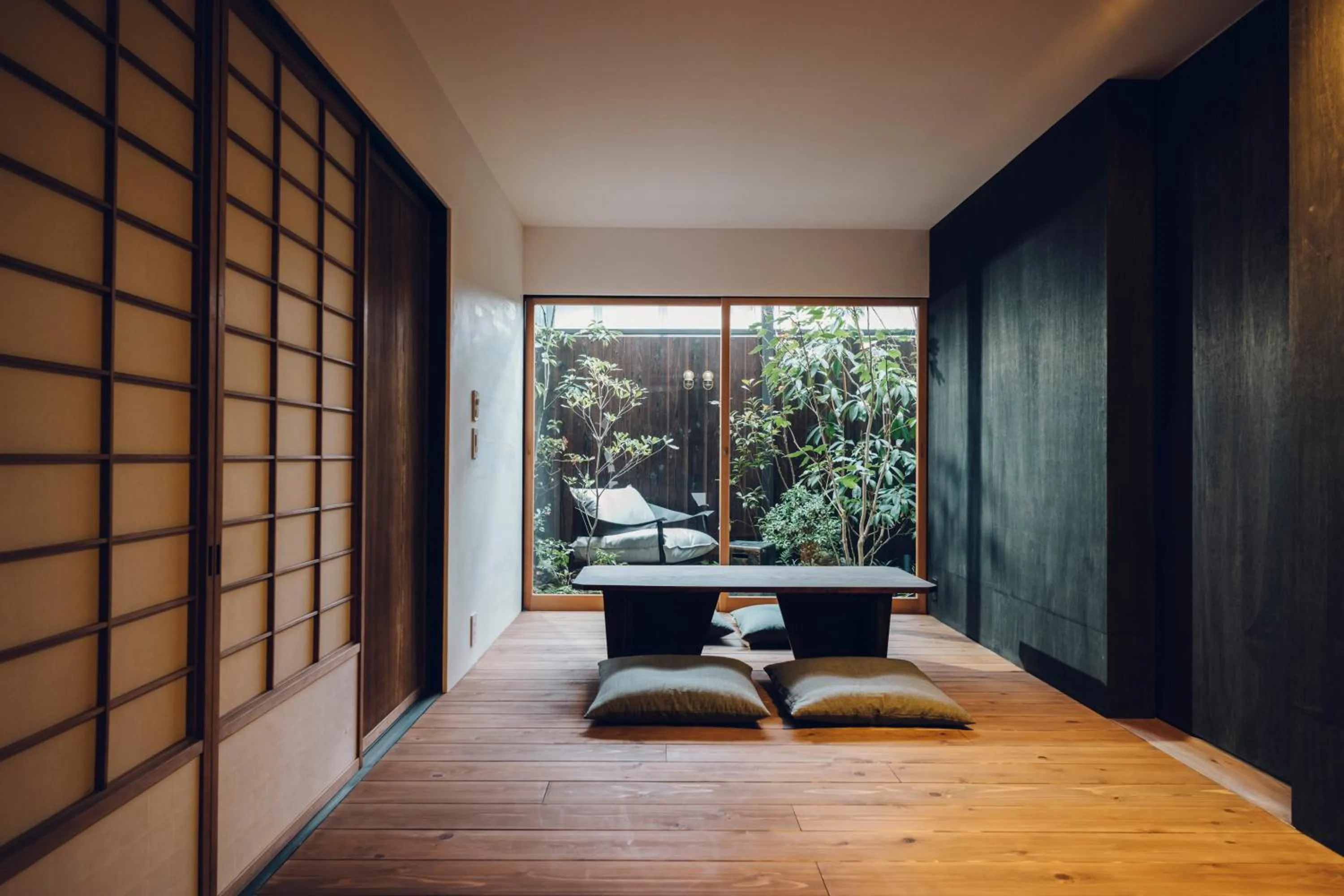 Living room in Ieno House Kyoto