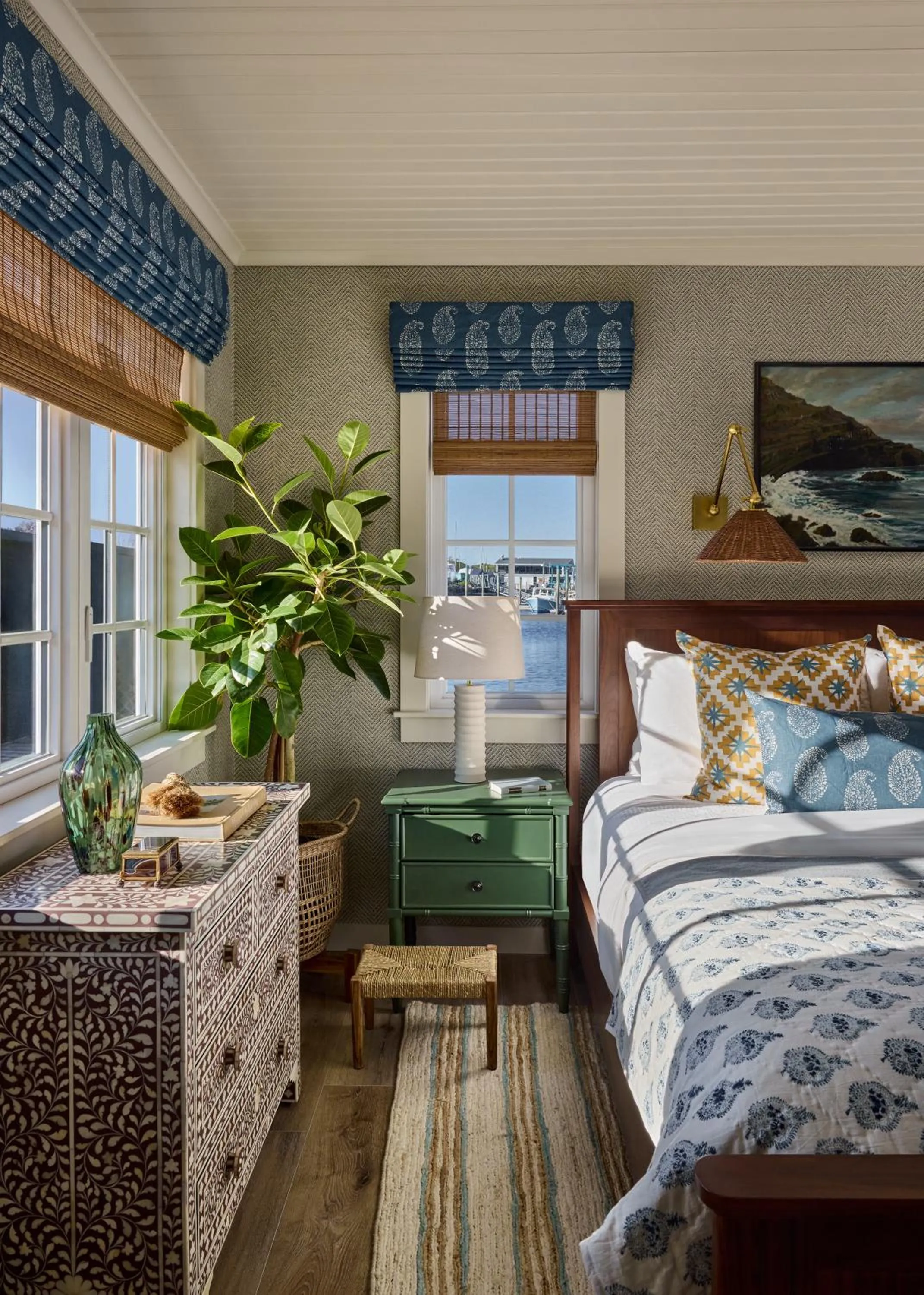 Bed in The White Barn Inn & Spa, Auberge Collection