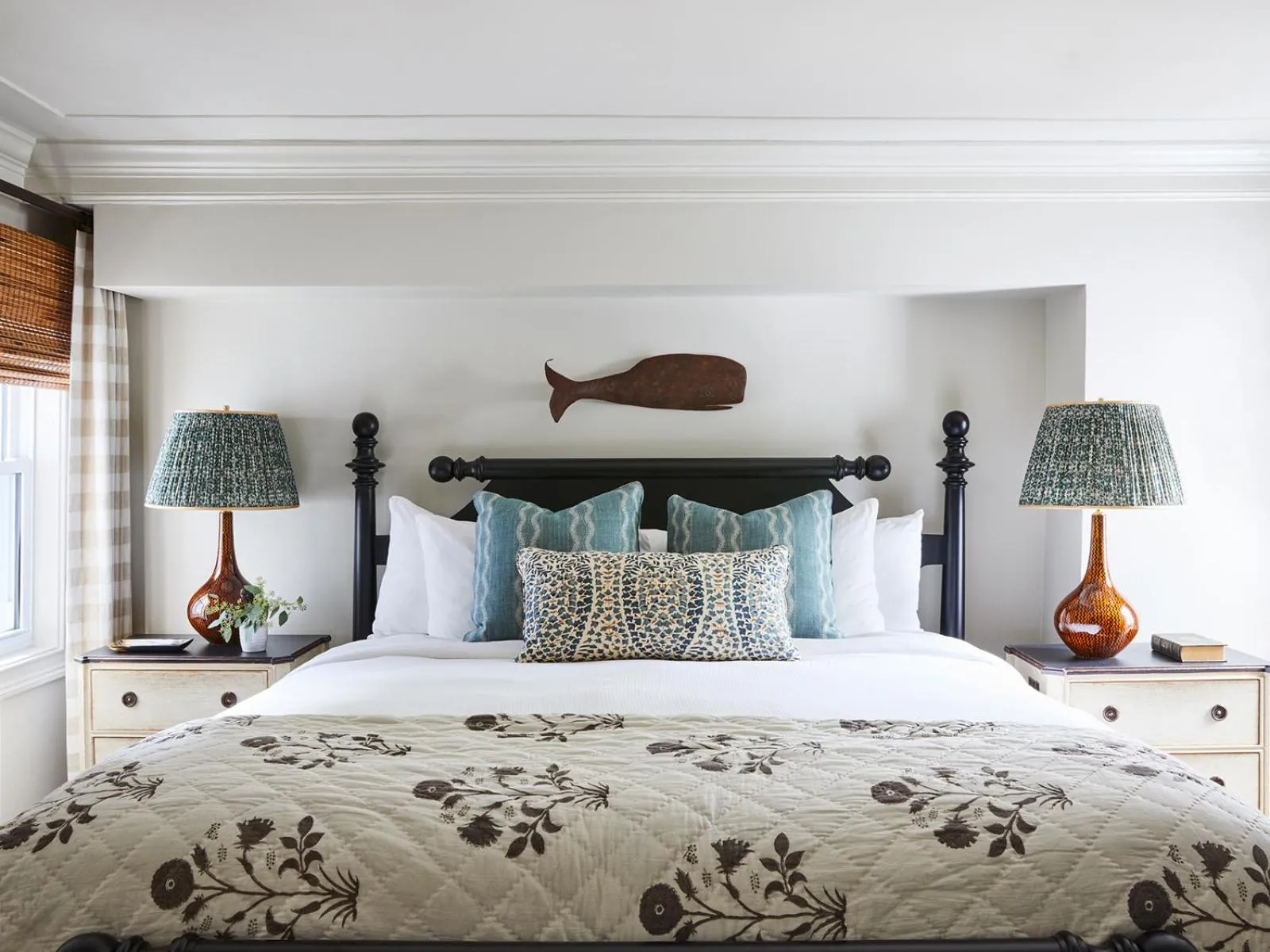 Bed in The White Barn Inn & Spa, Auberge Collection