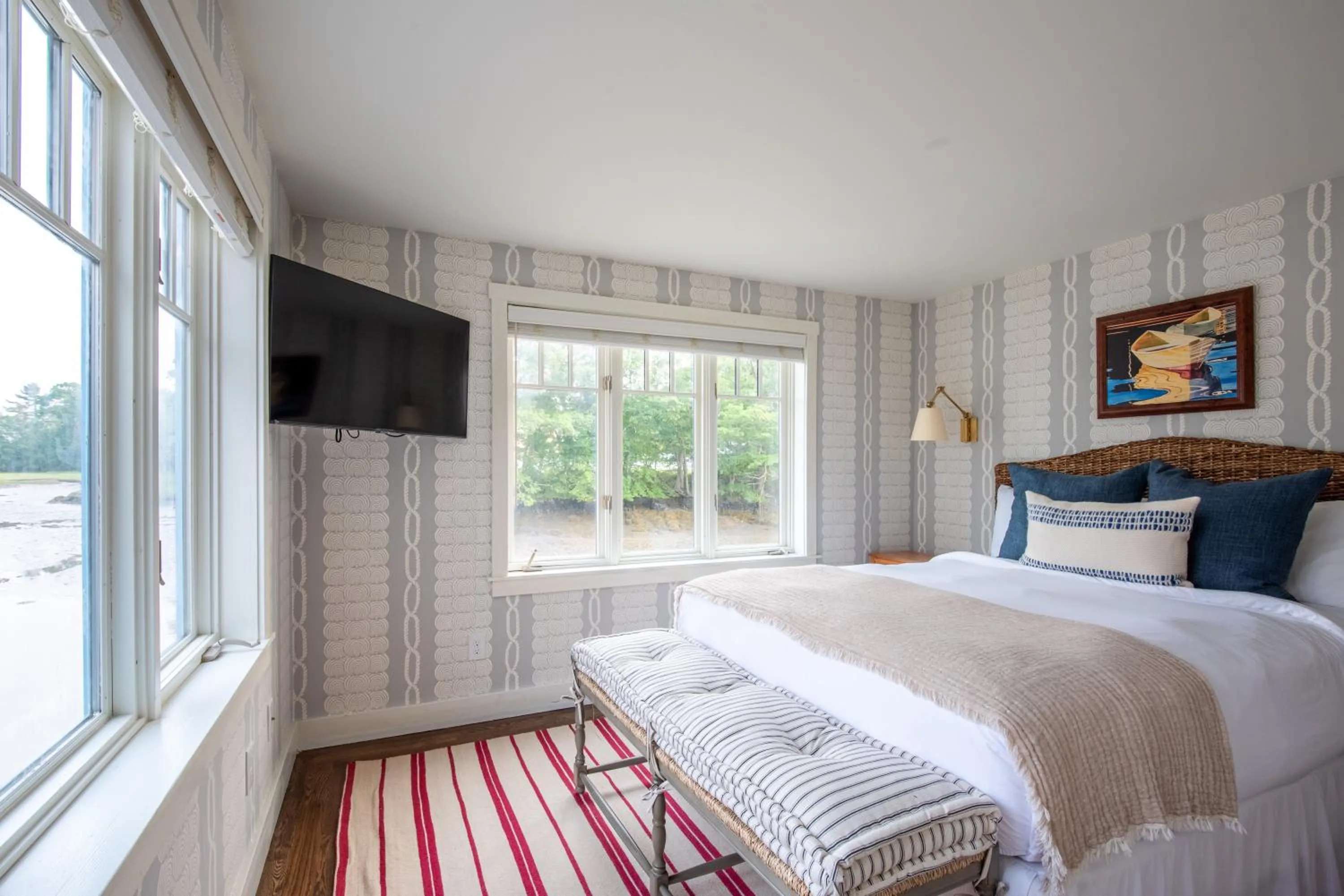 Bed in The White Barn Inn & Spa, Auberge Collection