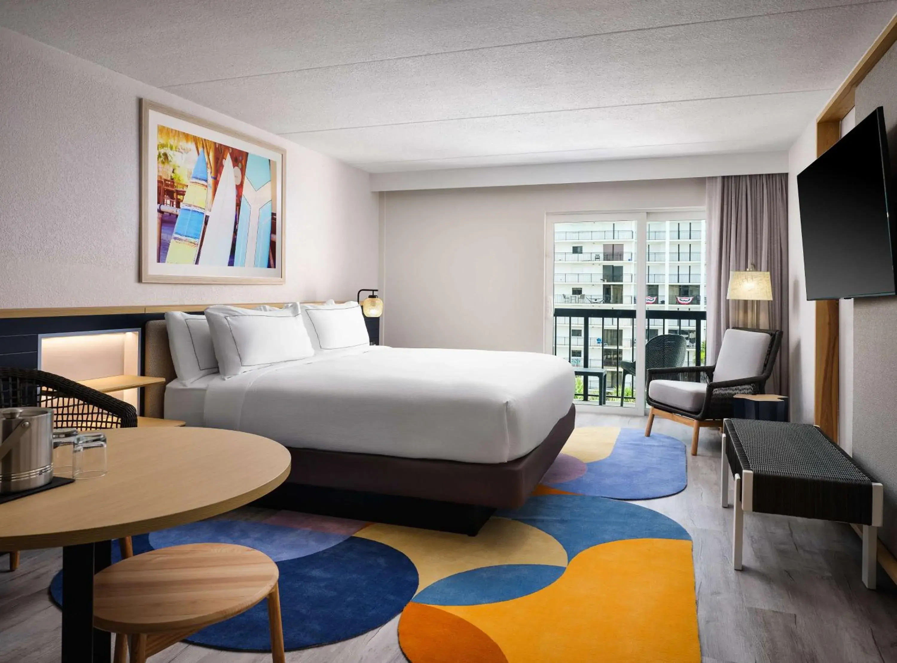 Premium King Room with Partial Ocean View and Balcony in Hilton Garden Inn Cocoa Beach-Oceanfront, FL Premium King Room with Partial Ocean View and Balcony in Hilton Garden Inn Cocoa Beach-Oceanfront, FL