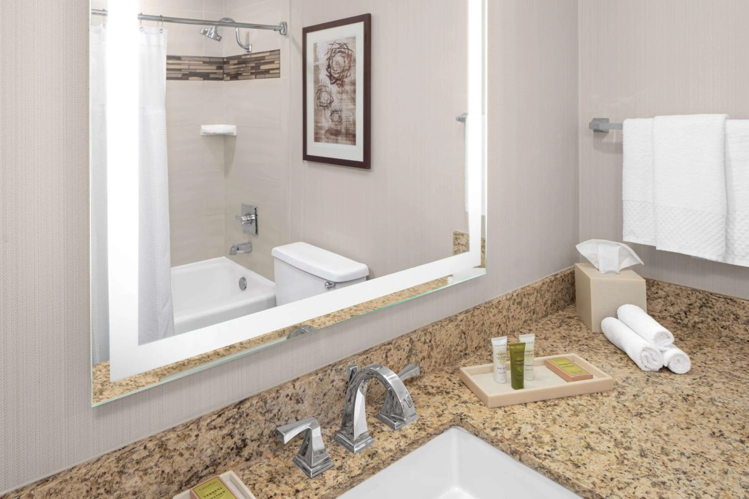 Bathroom in Hilton Kansas City Airport