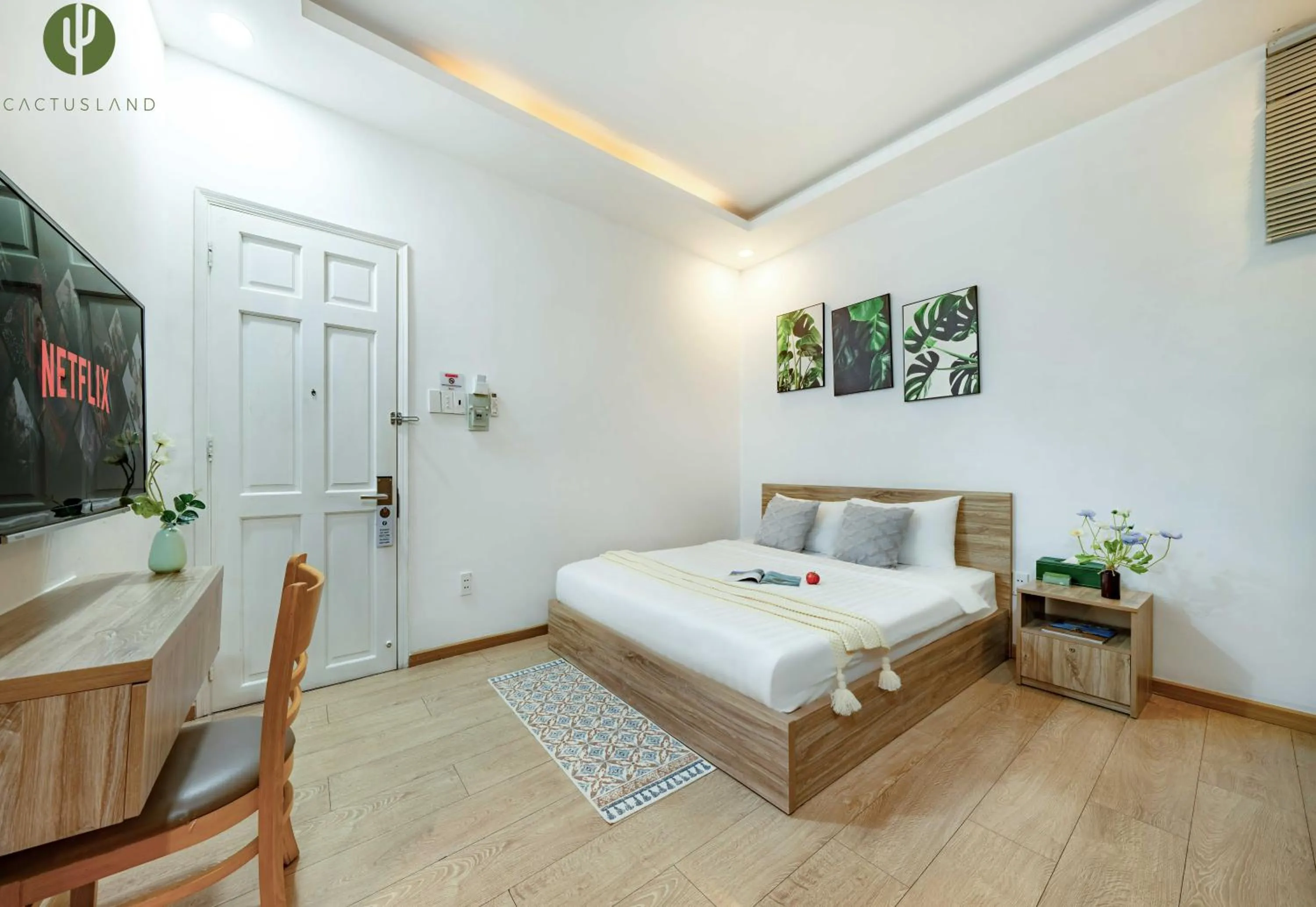 Bed in Cactusland Hotel & Apartment