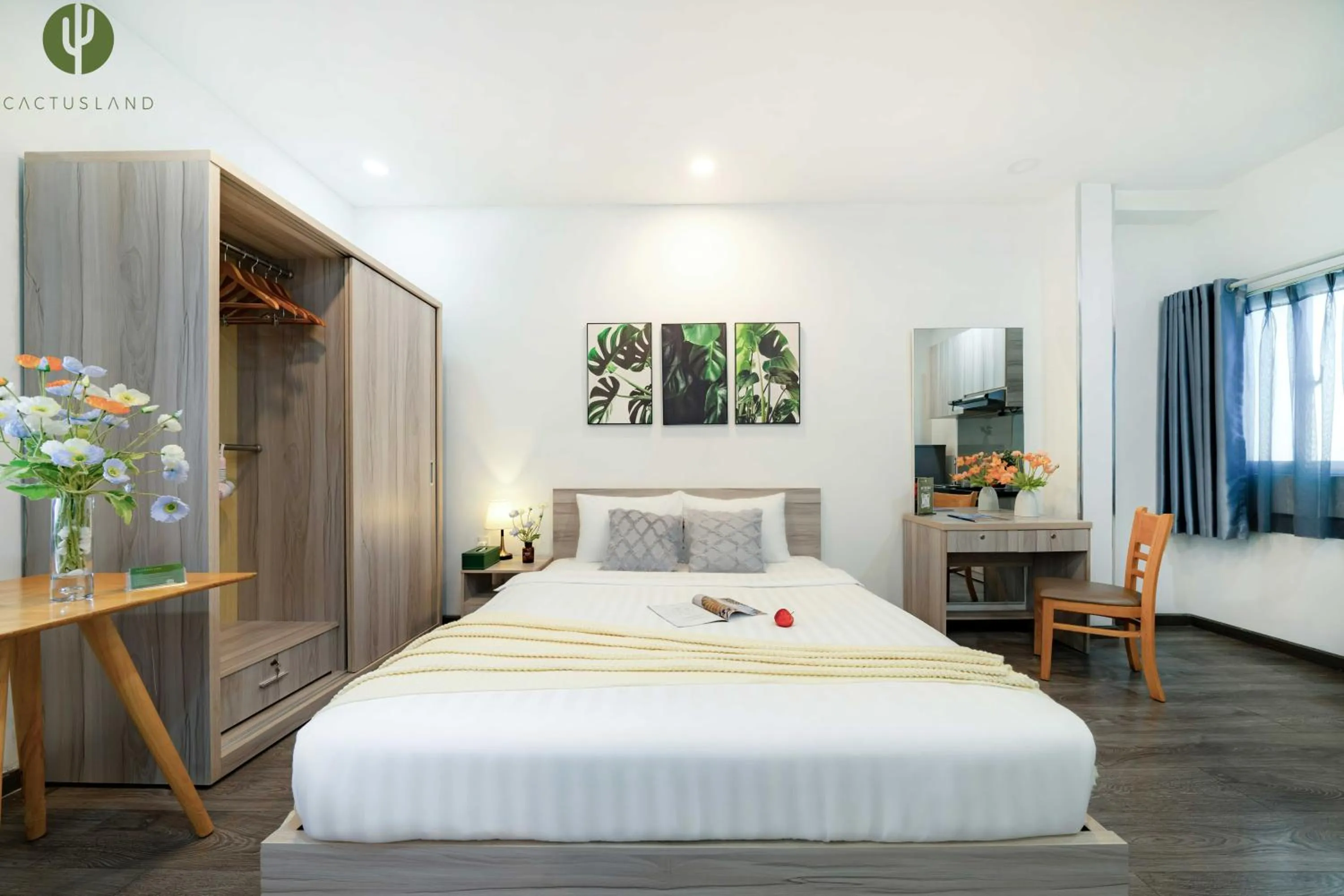 Bed in Cactusland Hotel & Apartment