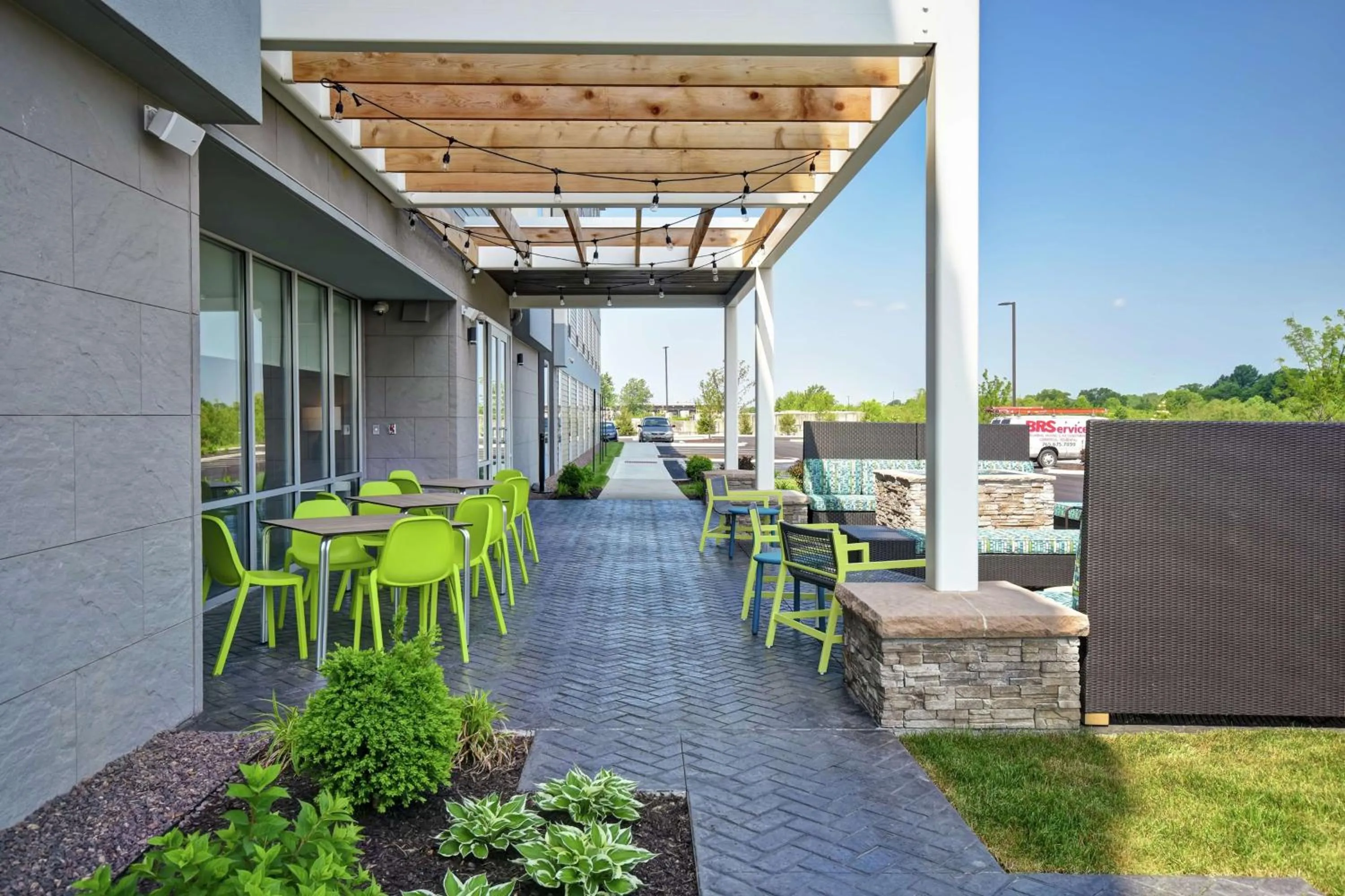 Patio in Home2 Suites By Hilton Terre Haute