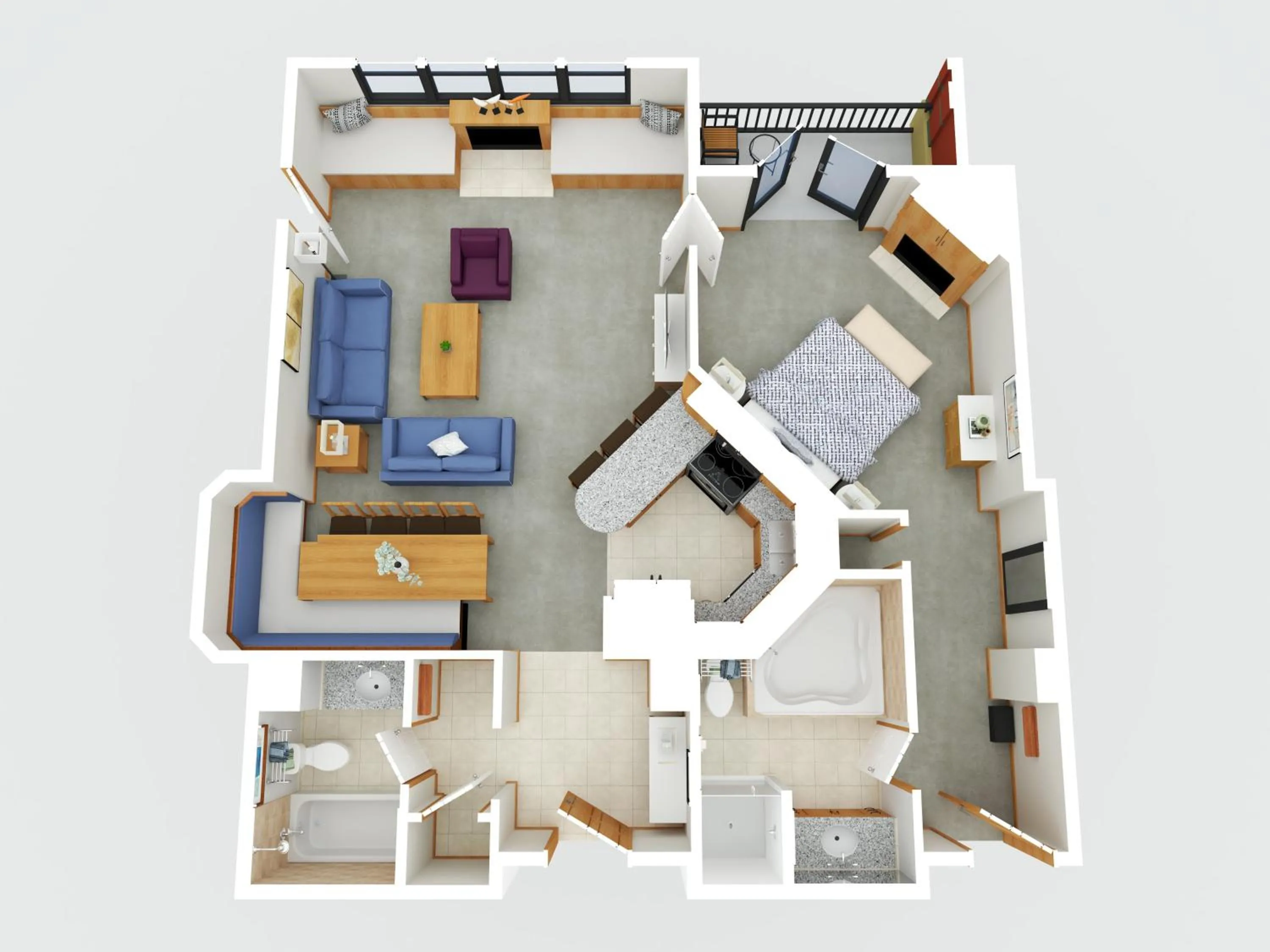 Floor plan in The Steamboat Grand