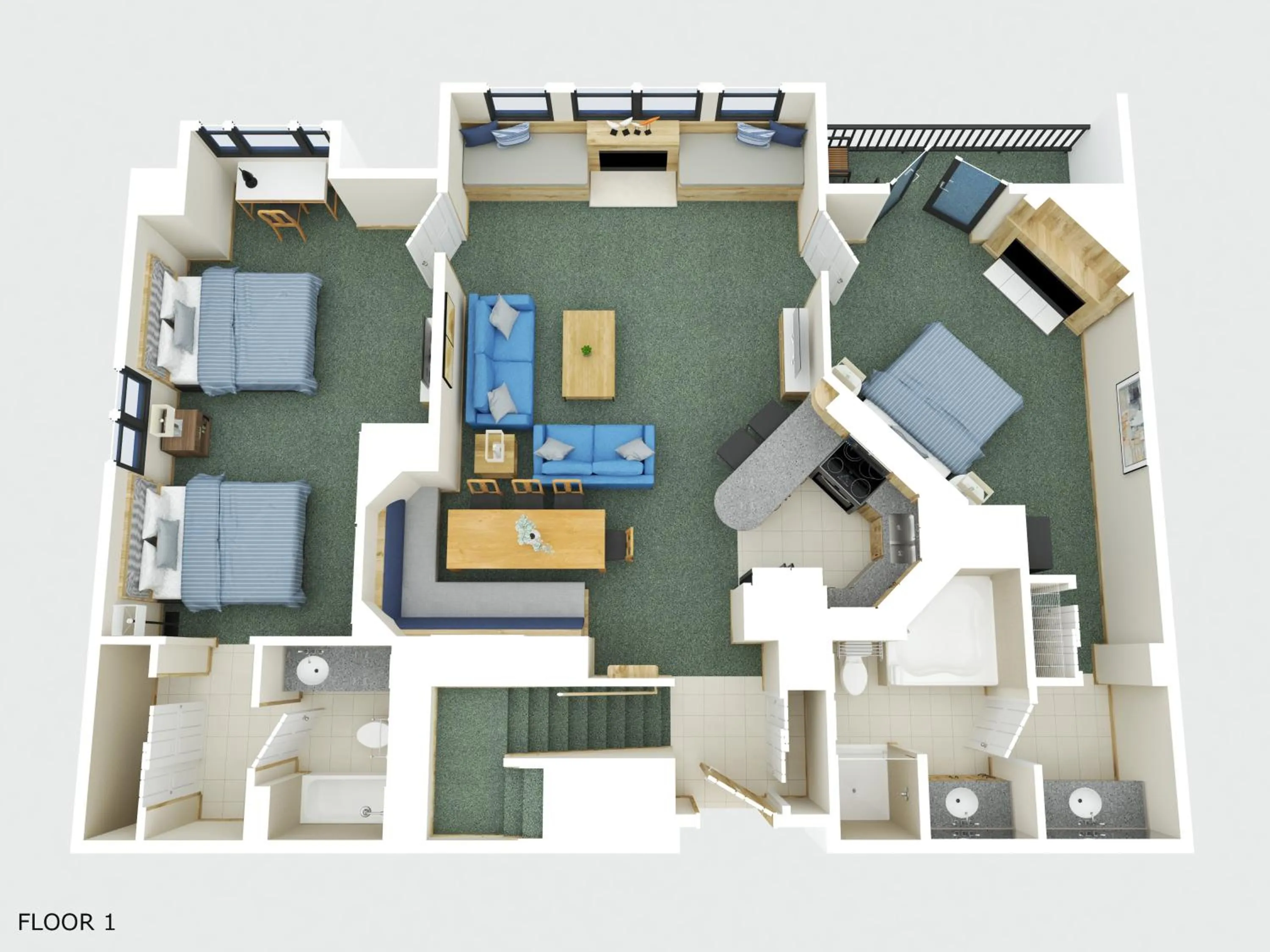Floor plan in The Steamboat Grand