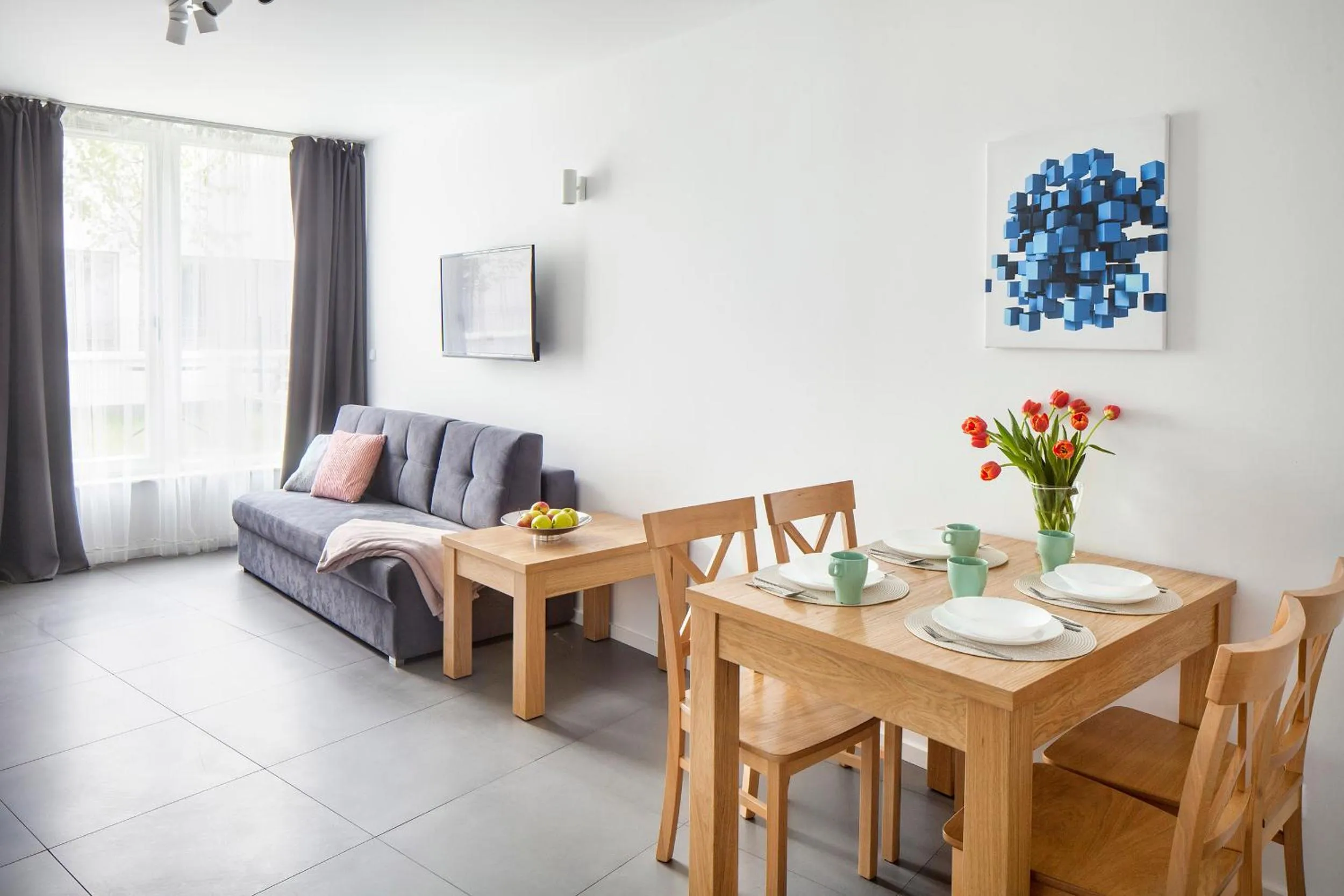 Seating area in Sleepy3city Apartments Batorego 9 II