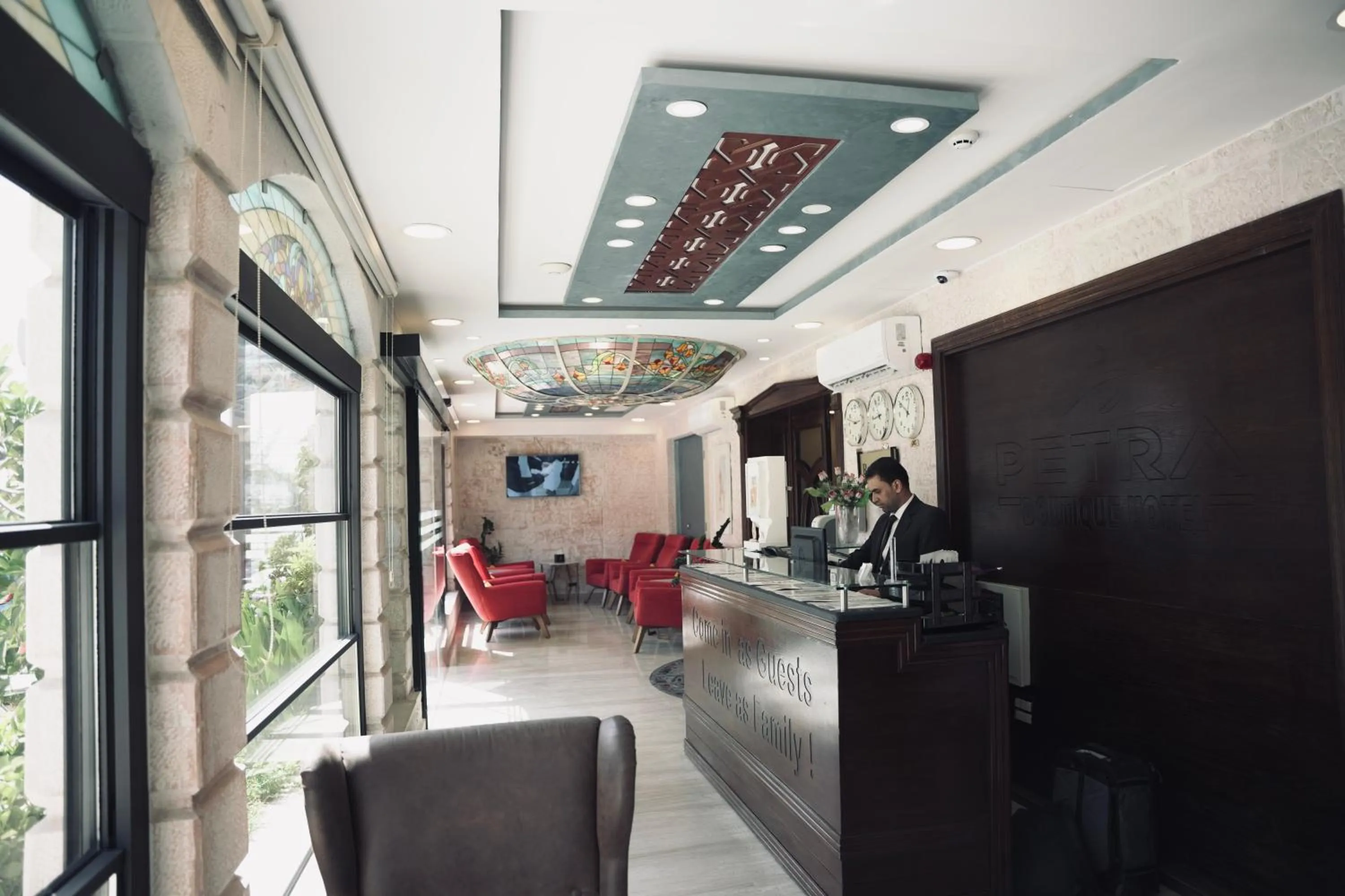 Seating area in Petra Boutique Hotel