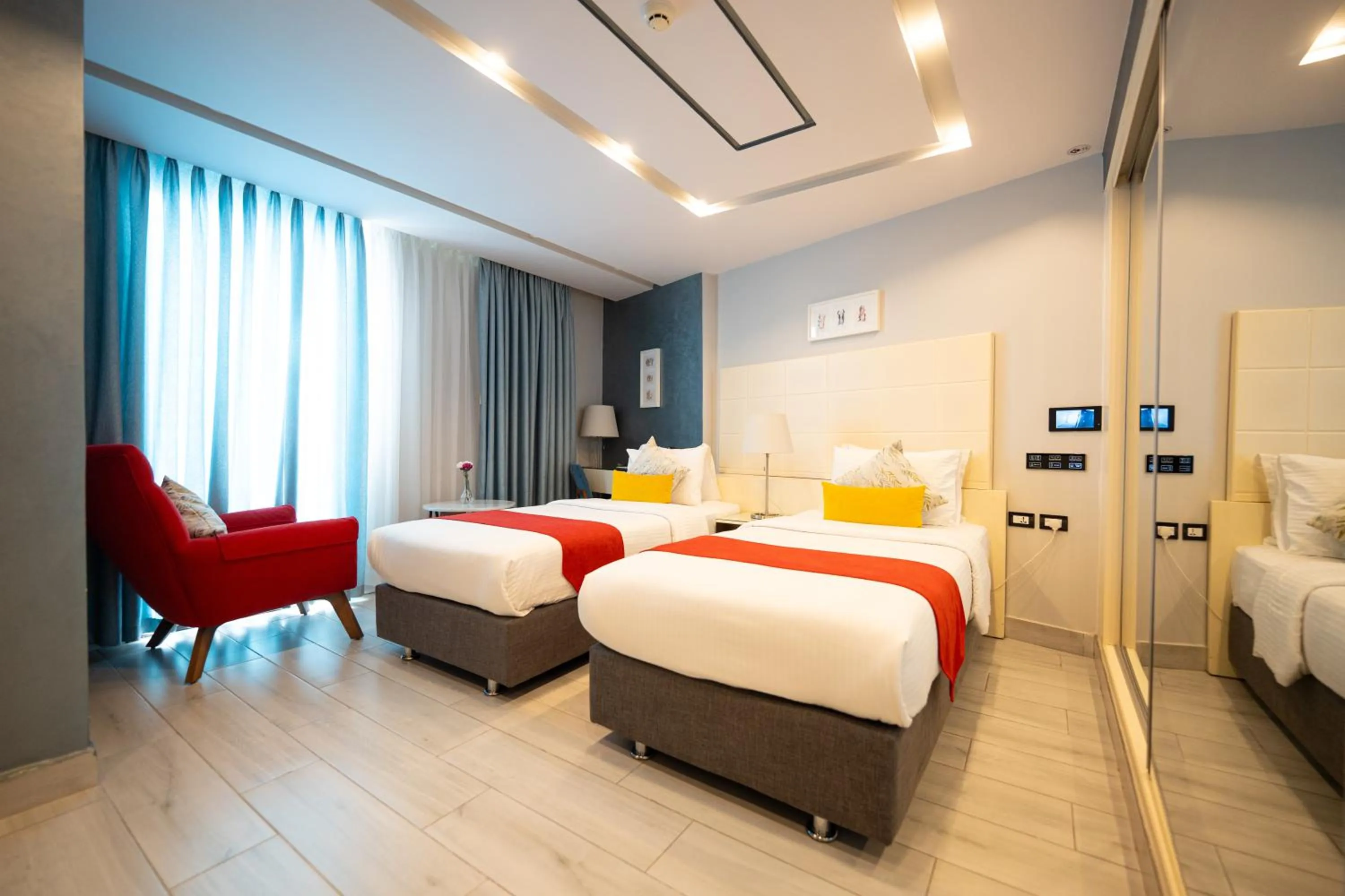 Bed in Petra Boutique Hotel