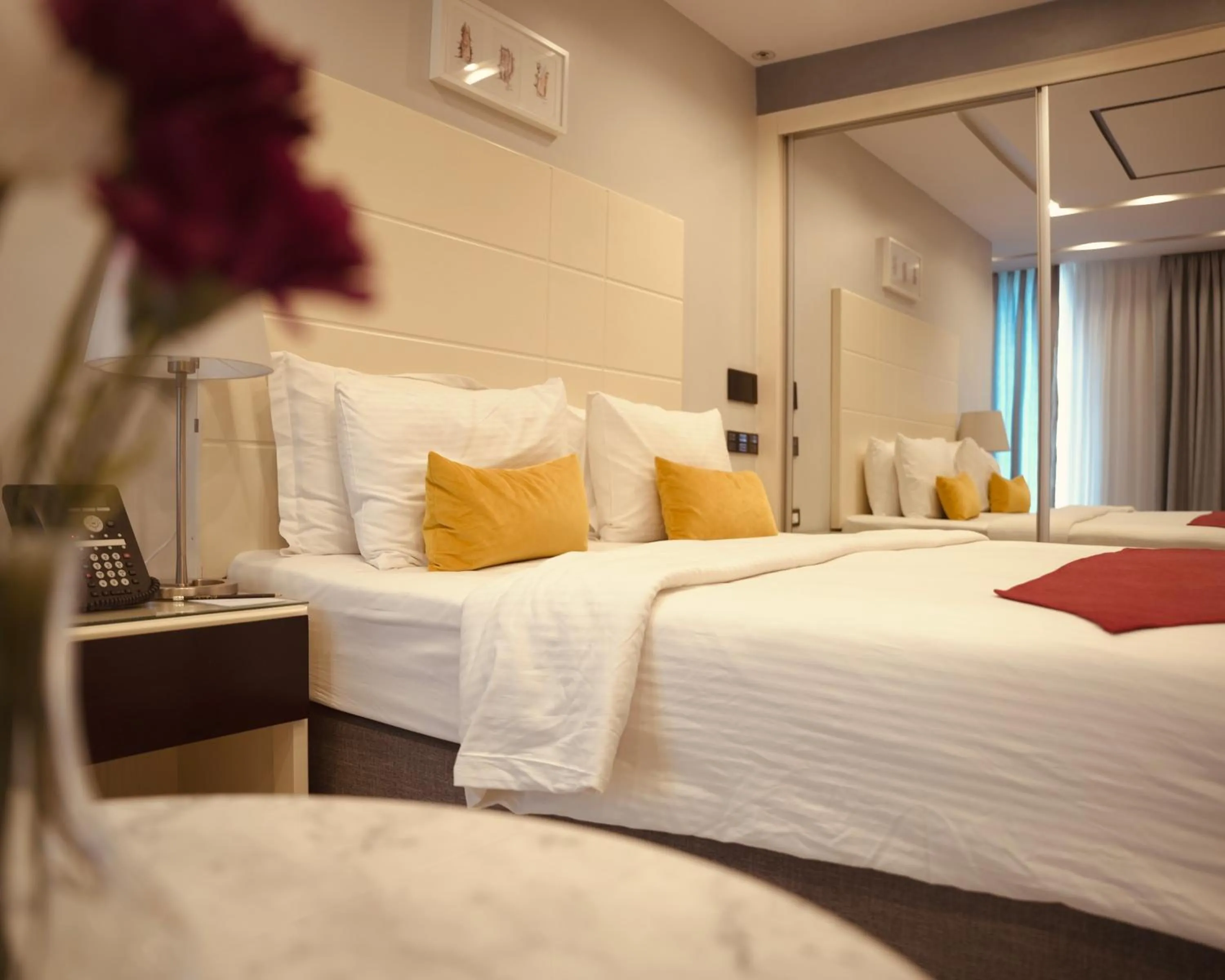 Bed in Petra Boutique Hotel