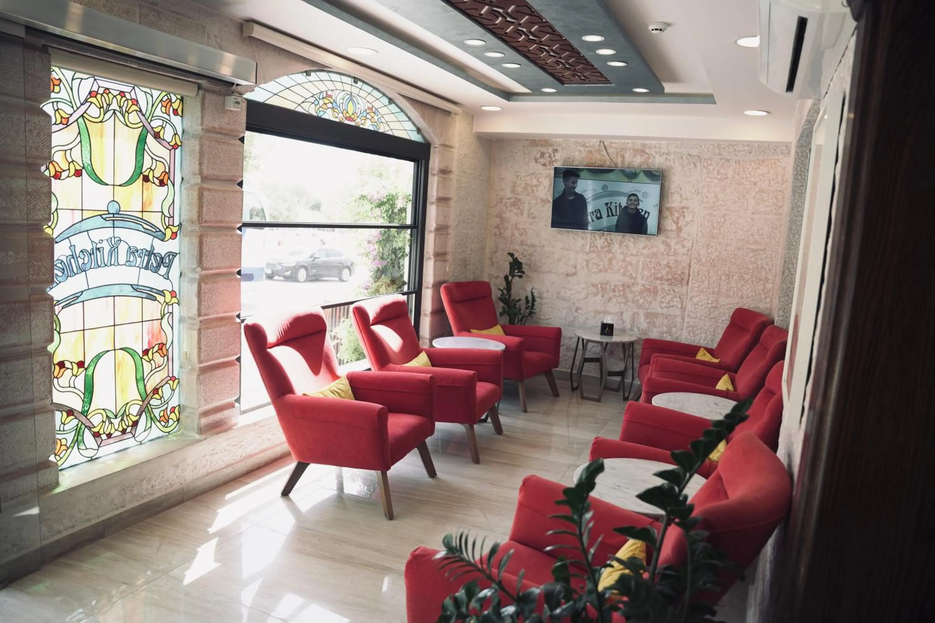 Seating area in Petra Boutique Hotel