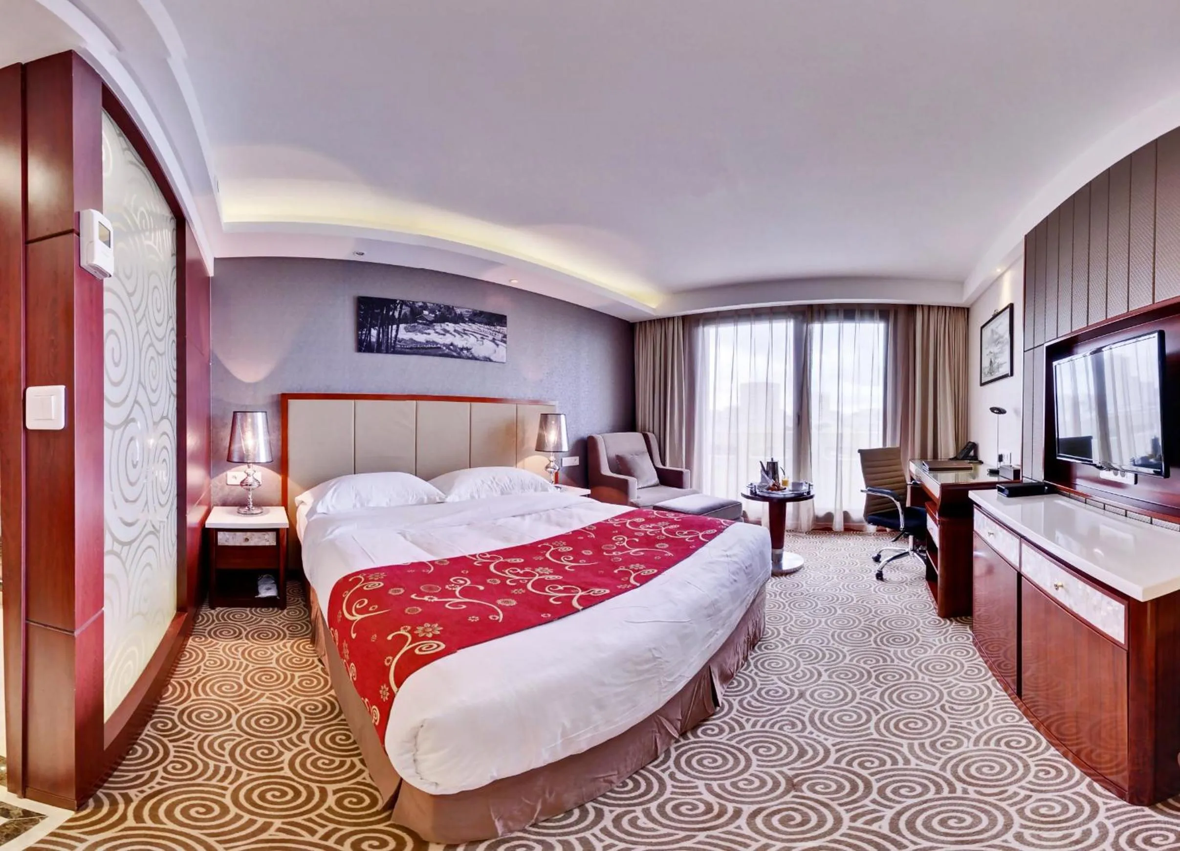 Photo of the whole room, Bed in Hôtel Huatian Chinagora