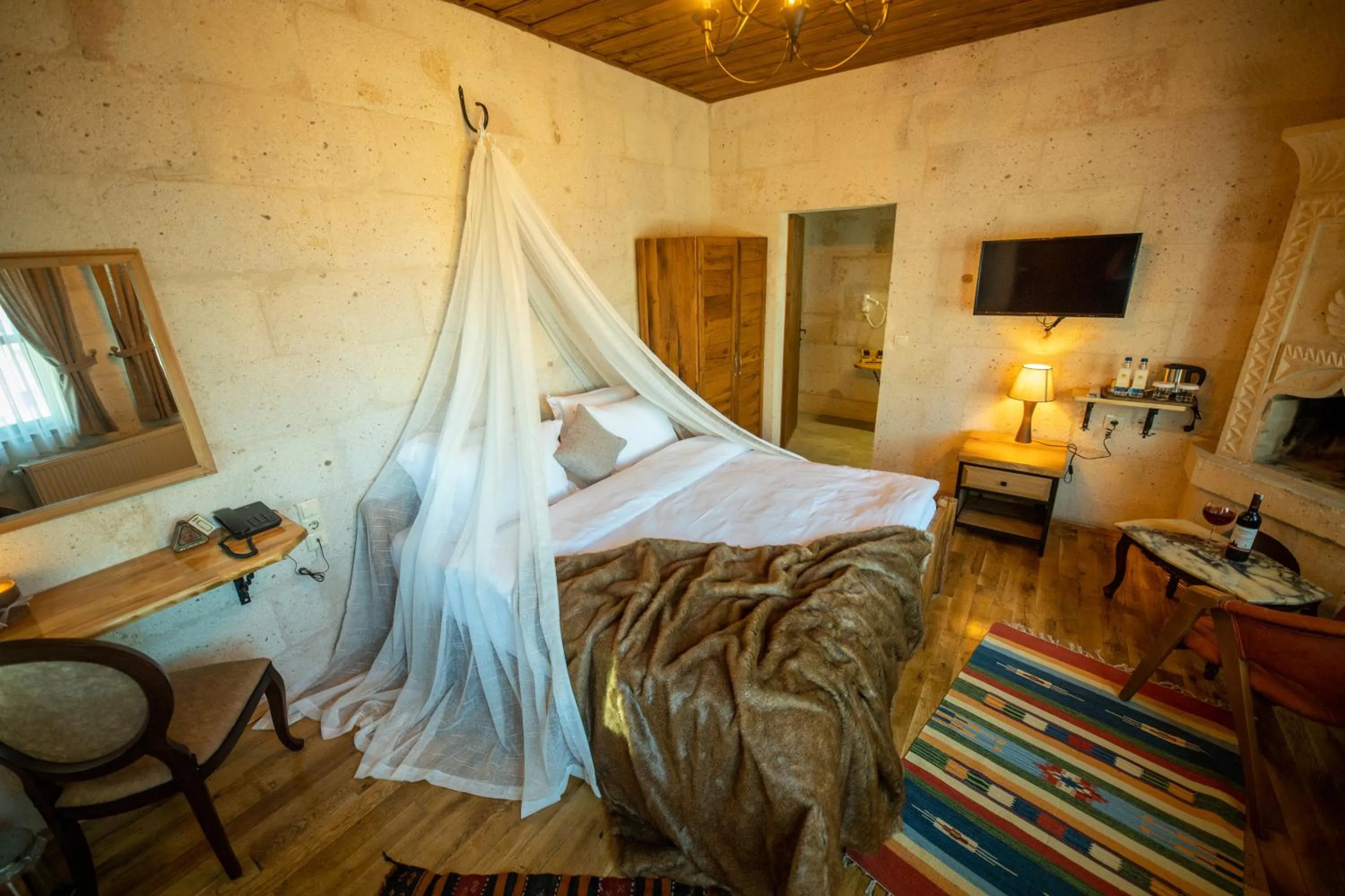Bed in Duven Hotel Cappadocia