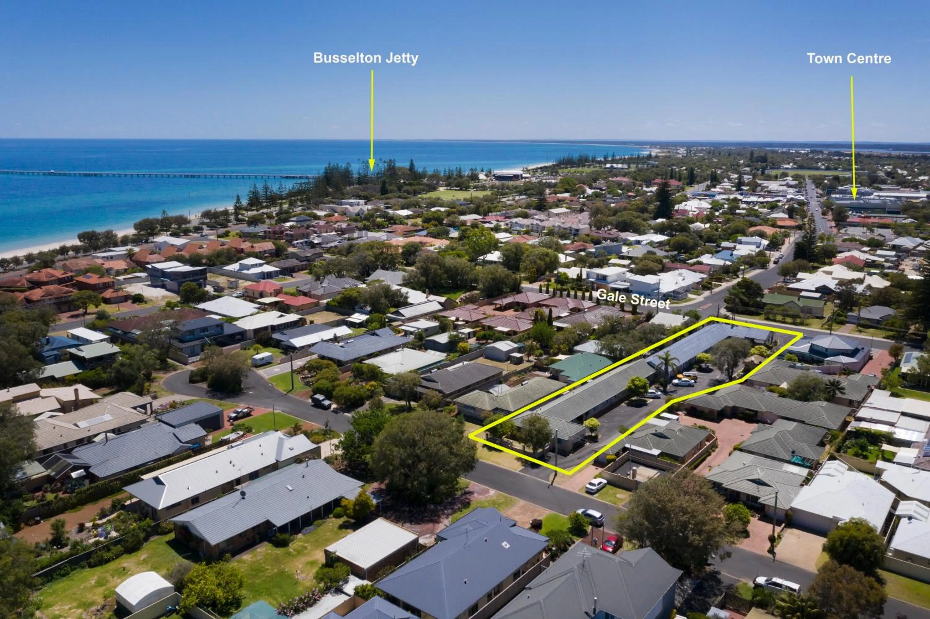 Bird's eye view in Busselton Gale Street Motel & Villas