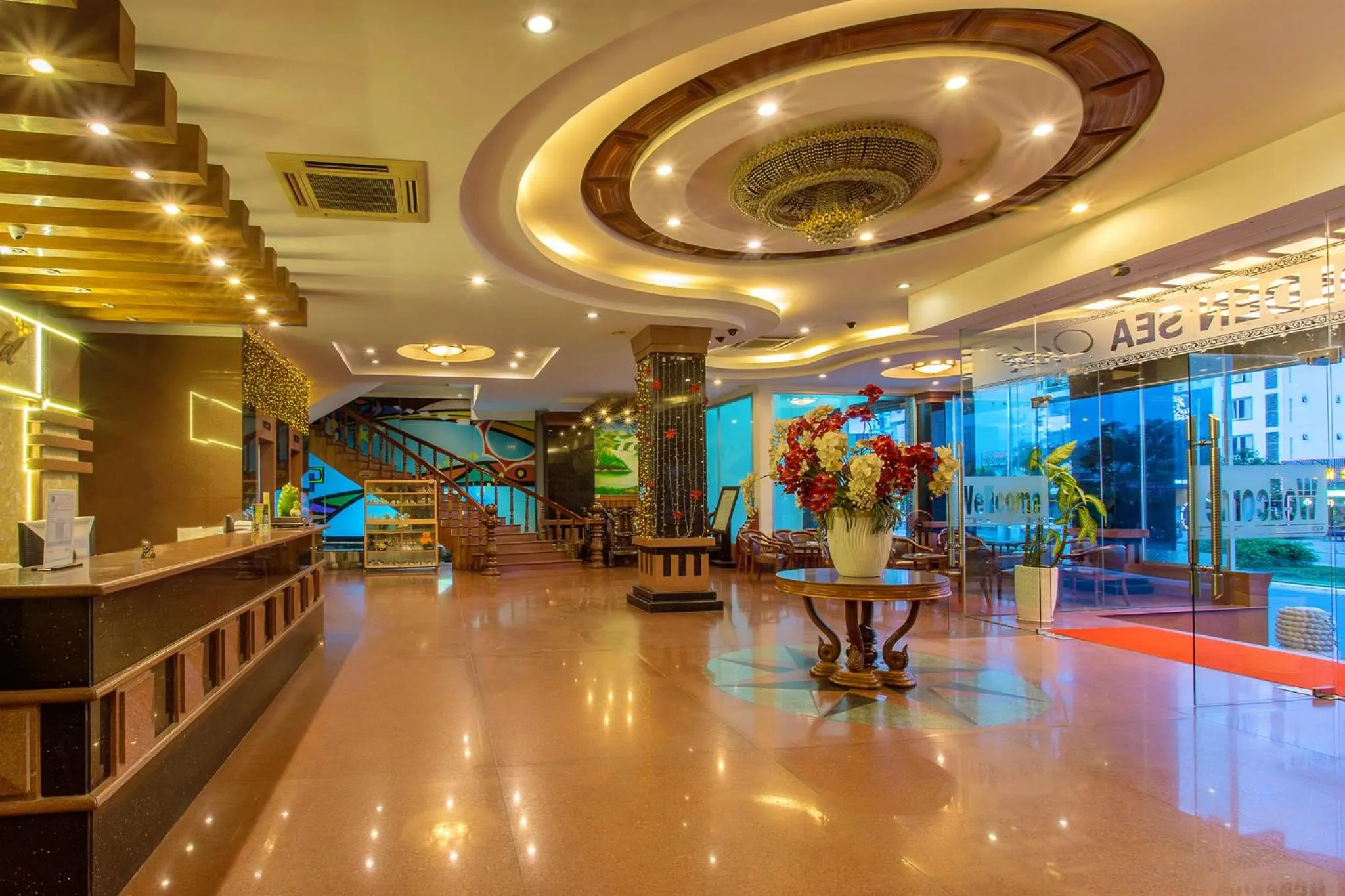 Lobby or reception in Golden Sea Hotel Da Nang
