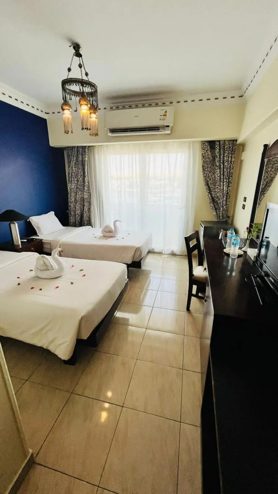 Bed in Philae Hotel Aswan