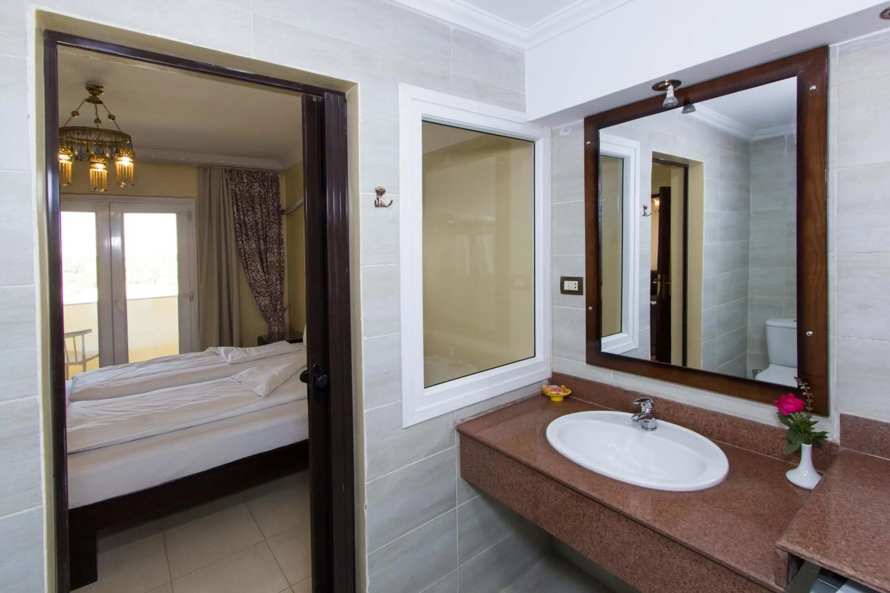 Bathroom, Bed in Philae Hotel Aswan