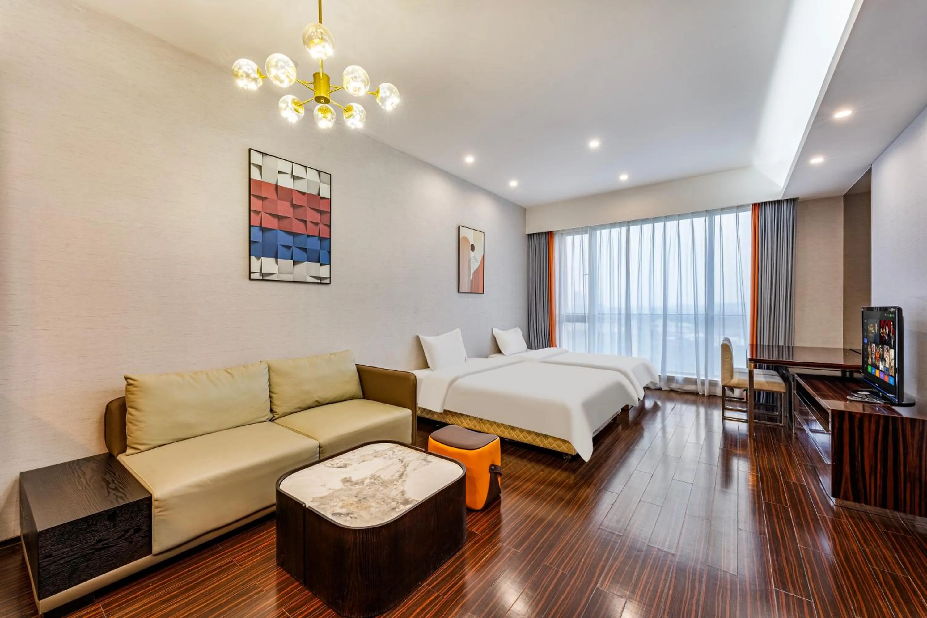 Bed in eStay Residence·Poly World Trade Center Guangzhou