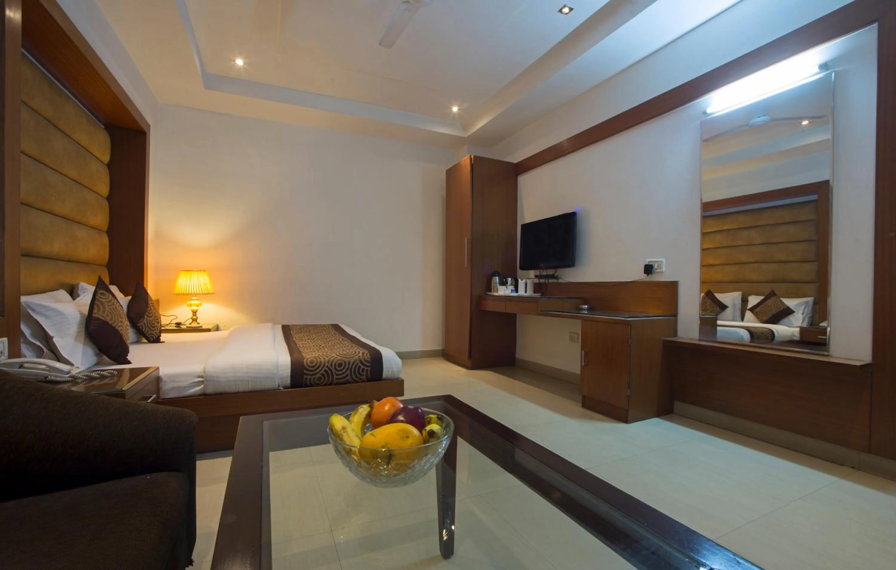 Bedroom, Bed in Hotel Krishna Deluxe-By RCG Hotels